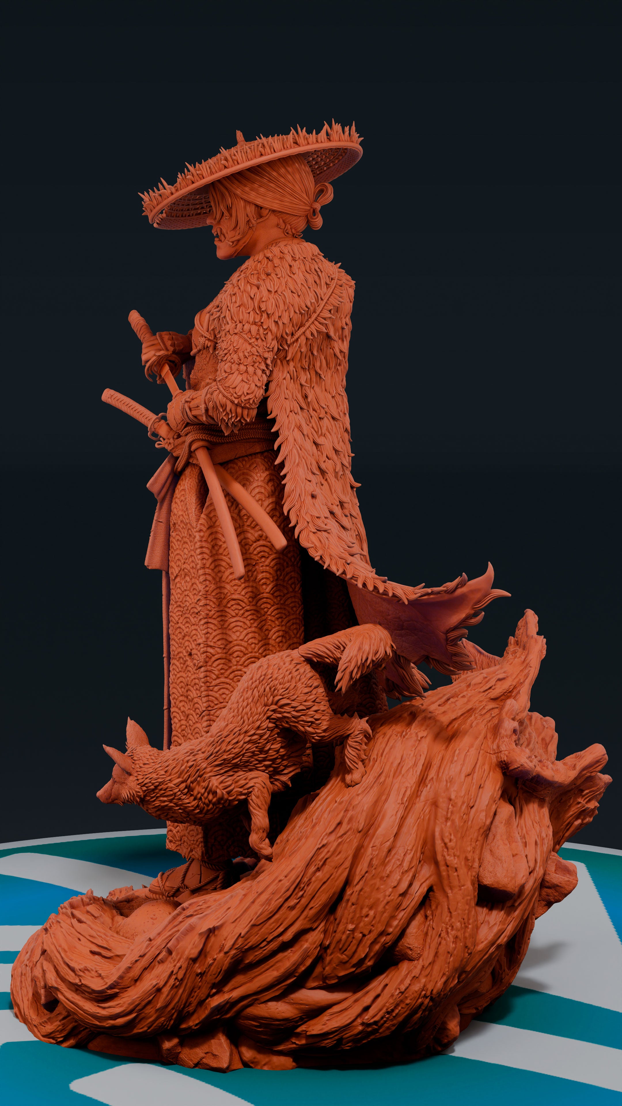 Atsu - Ghost of Yotei | Custom Statue 3D printed figure