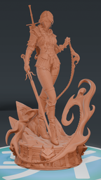 Ciri (Stylized) - The Witcher 4 | Custom Statue 3D printed figure