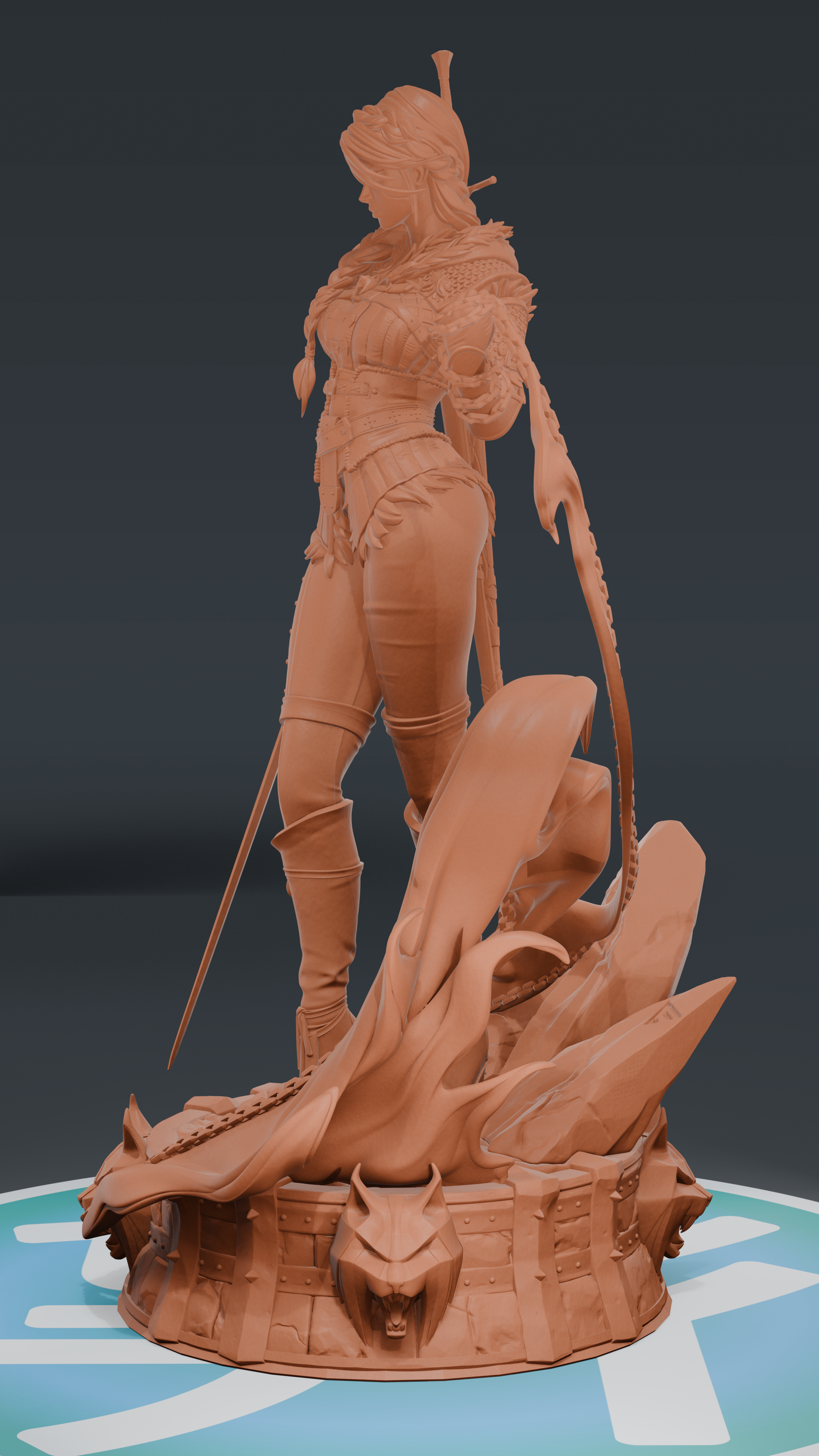Ciri (Stylized) - The Witcher 4 | Custom Statue 3D printed figure