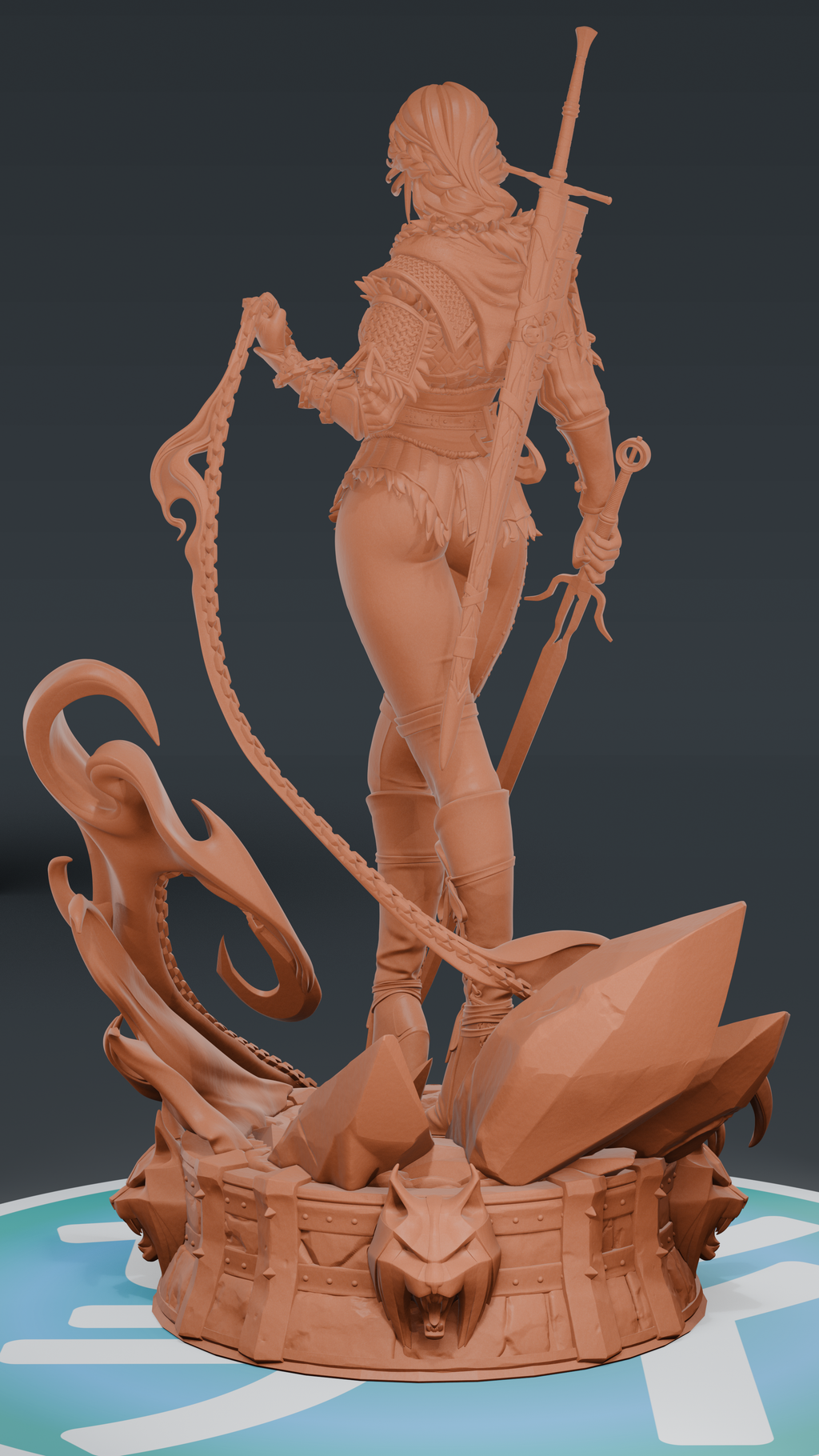 Ciri (Stylized) - The Witcher 4 | Custom Statue 3D printed figure