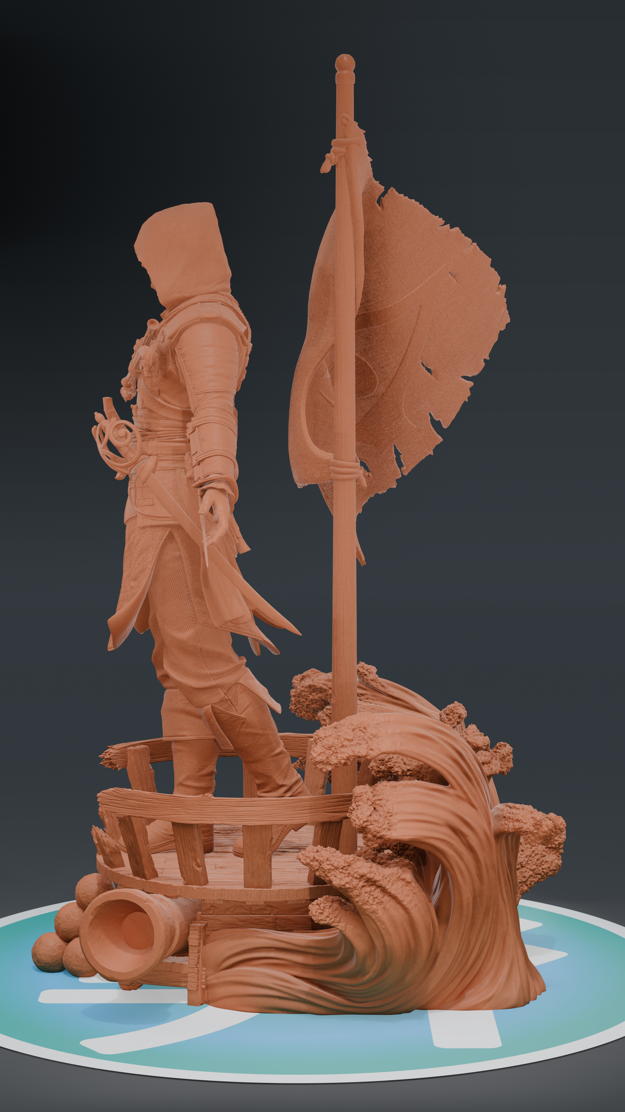 Eduard Kenway - Assinss Creed Black Flag | Custom Statue 3D printed figure