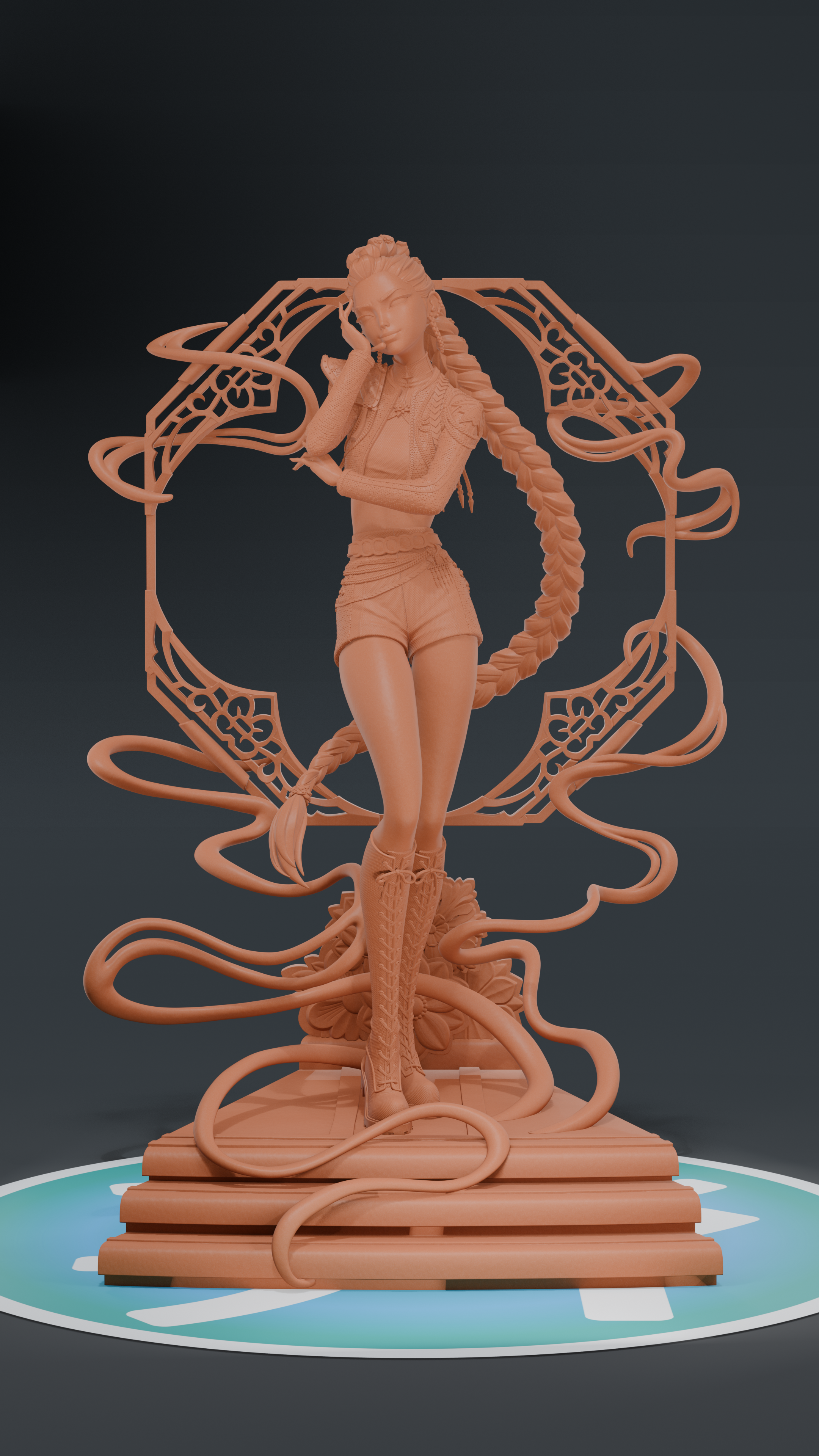 Rumi (Golden Suit) - KPOP Demon Hunters | Custom Statue 3D printed figure