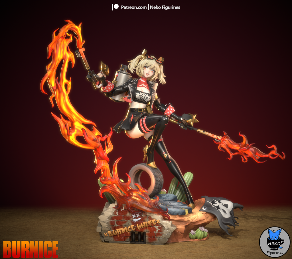 Burnice - Zenless Zone Zero ZZZ | Custom Statue 3D printed figure