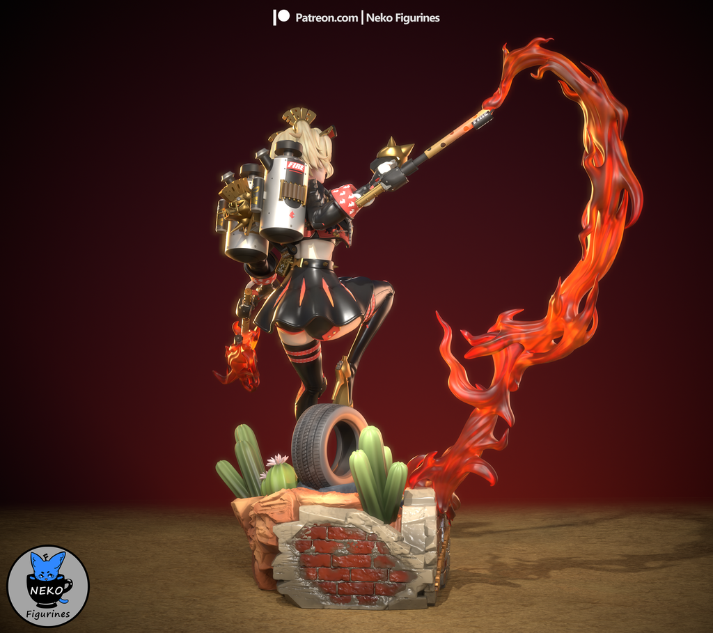 Burnice - Zenless Zone Zero ZZZ | Custom Statue 3D printed figure