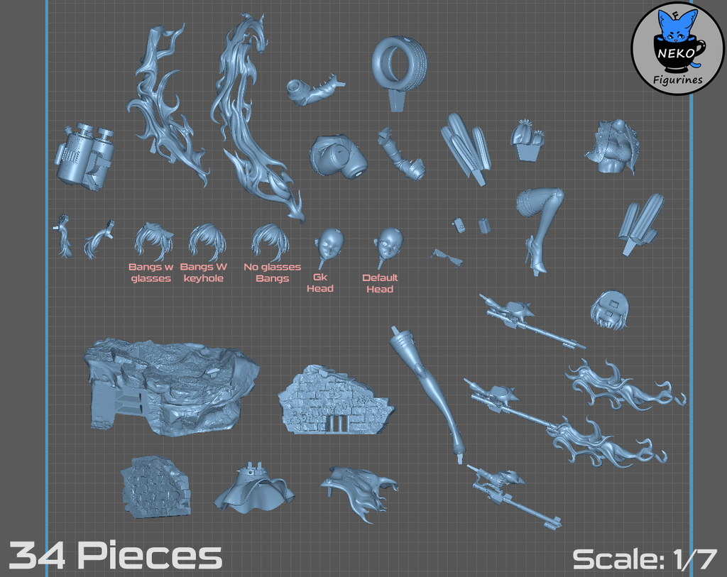 Burnice - Zenless Zone Zero ZZZ | Custom Statue 3D printed figure