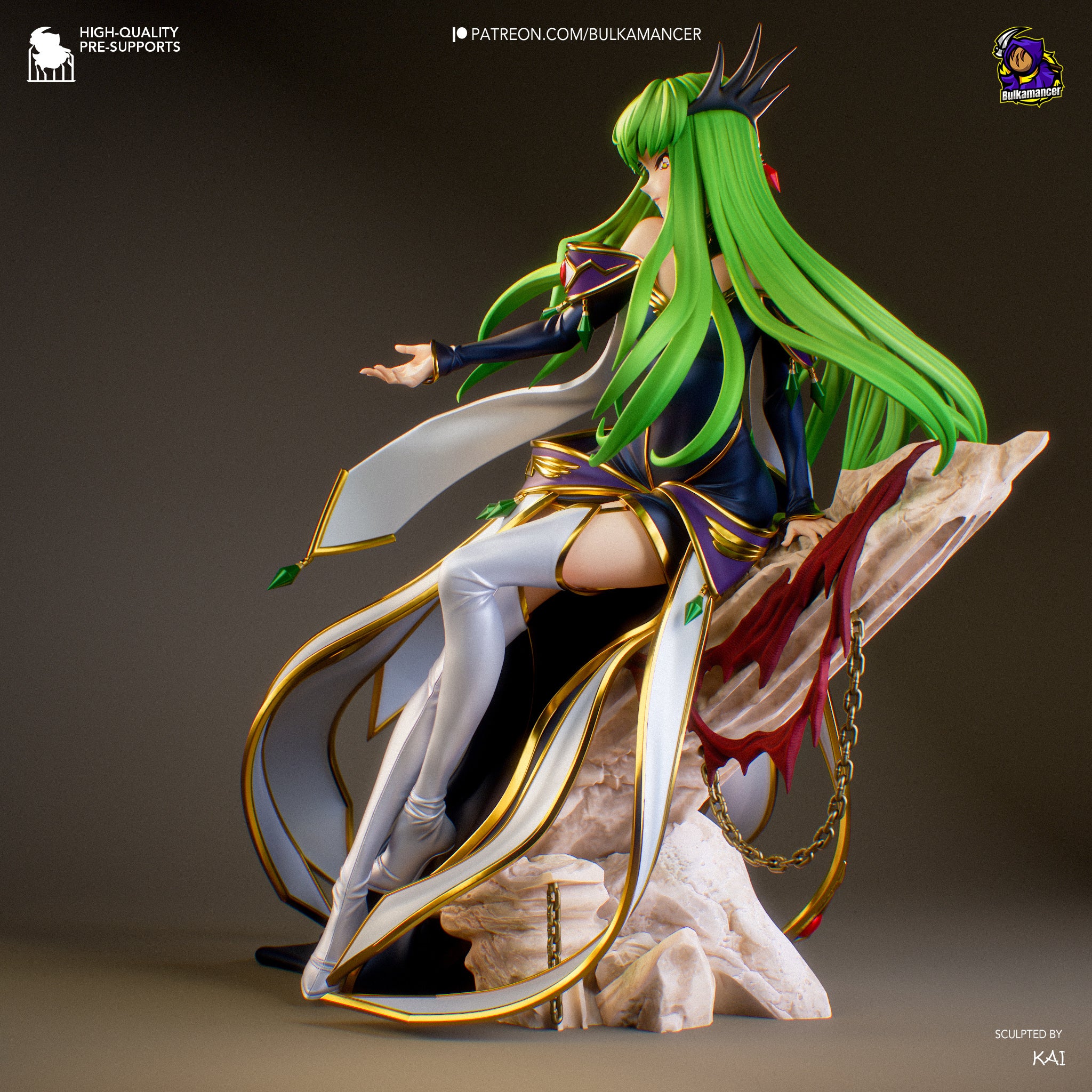 Empress C.C. - Code Geass | Custom Statue 3D printed figure
