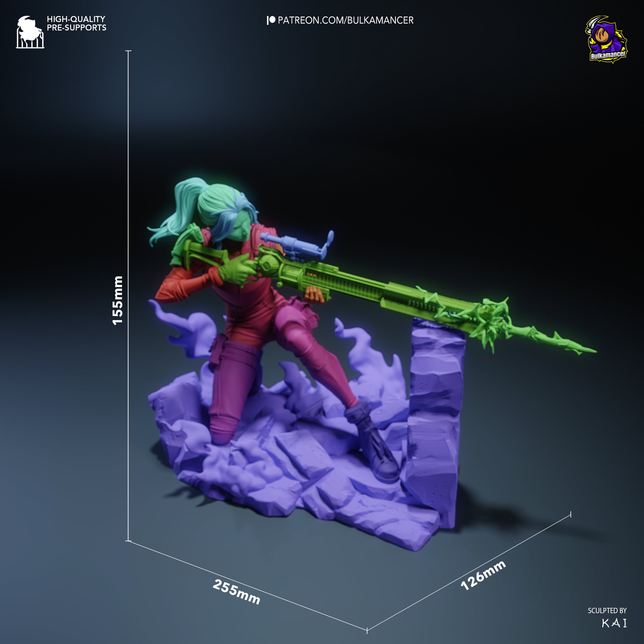Caitlyn - Arcane League of Legends | Custom Statue 3D printed figure