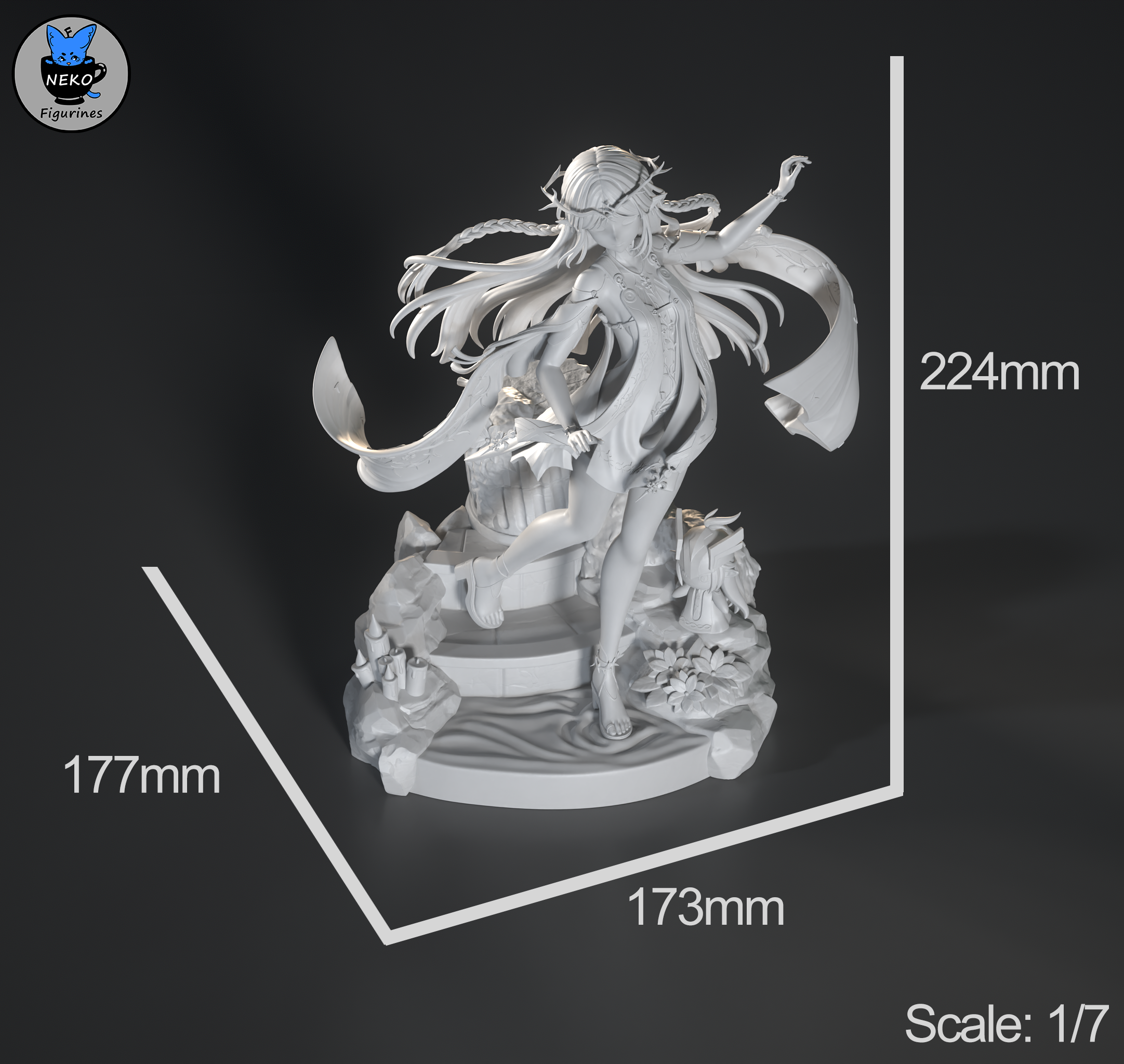 Cartethyia - Wuthering Waves | Custom Statue 3D printed figure