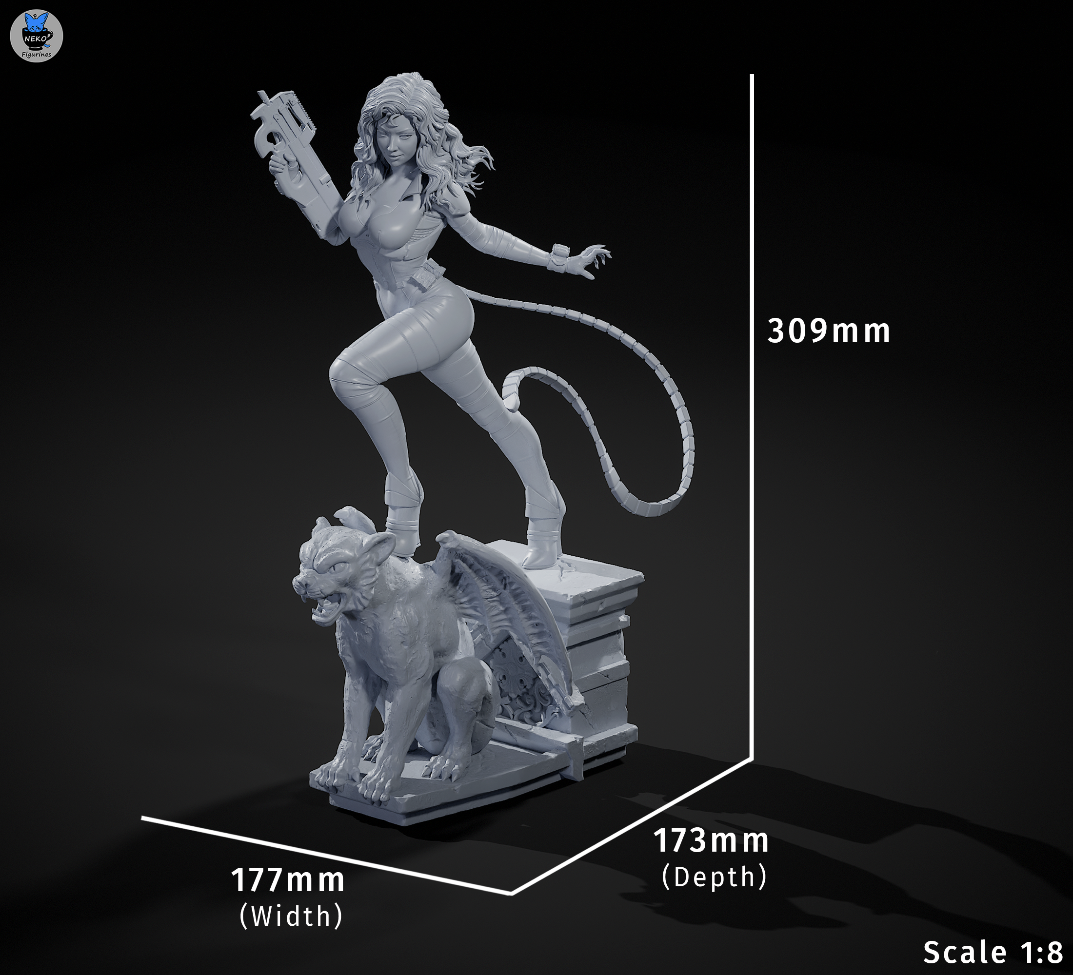 Absolute Catwoman - DC | Custom Statue 3D printed figure
