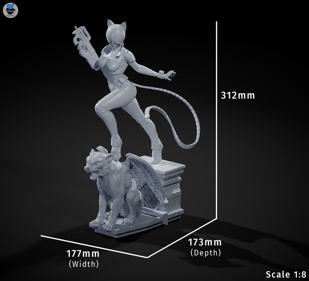 Absolute Catwoman - DC | Custom Statue 3D printed figure