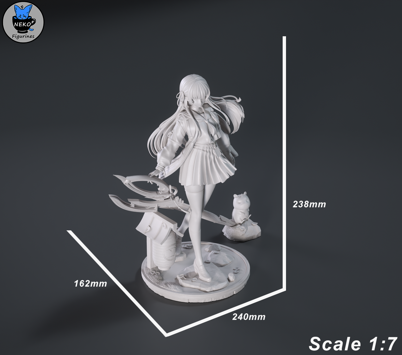 Chisa - Wuthering Waves | Custom Statue 3D printed figure