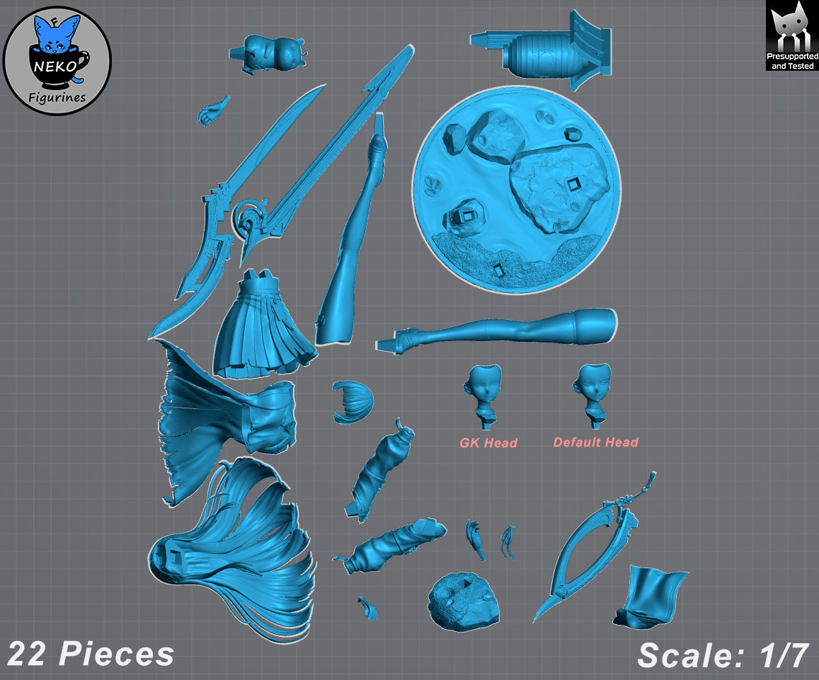 Chisa - Wuthering Waves | Custom Statue 3D printed figure