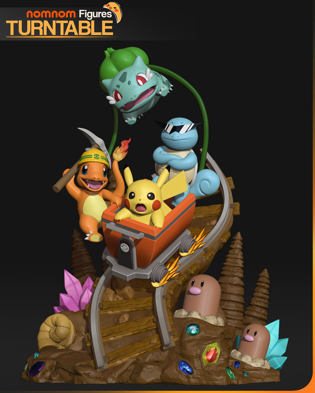 Pikachu Adventures - Pokemon | Custom Statue 3D printed figure