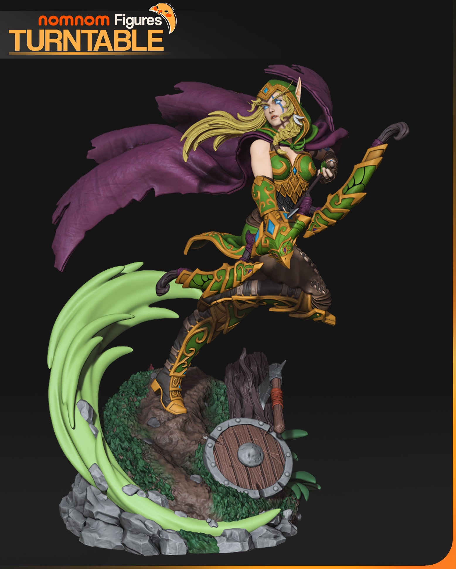 Alleria Wildruner - Warcraf 3 | Custom Statue 3D printed figure