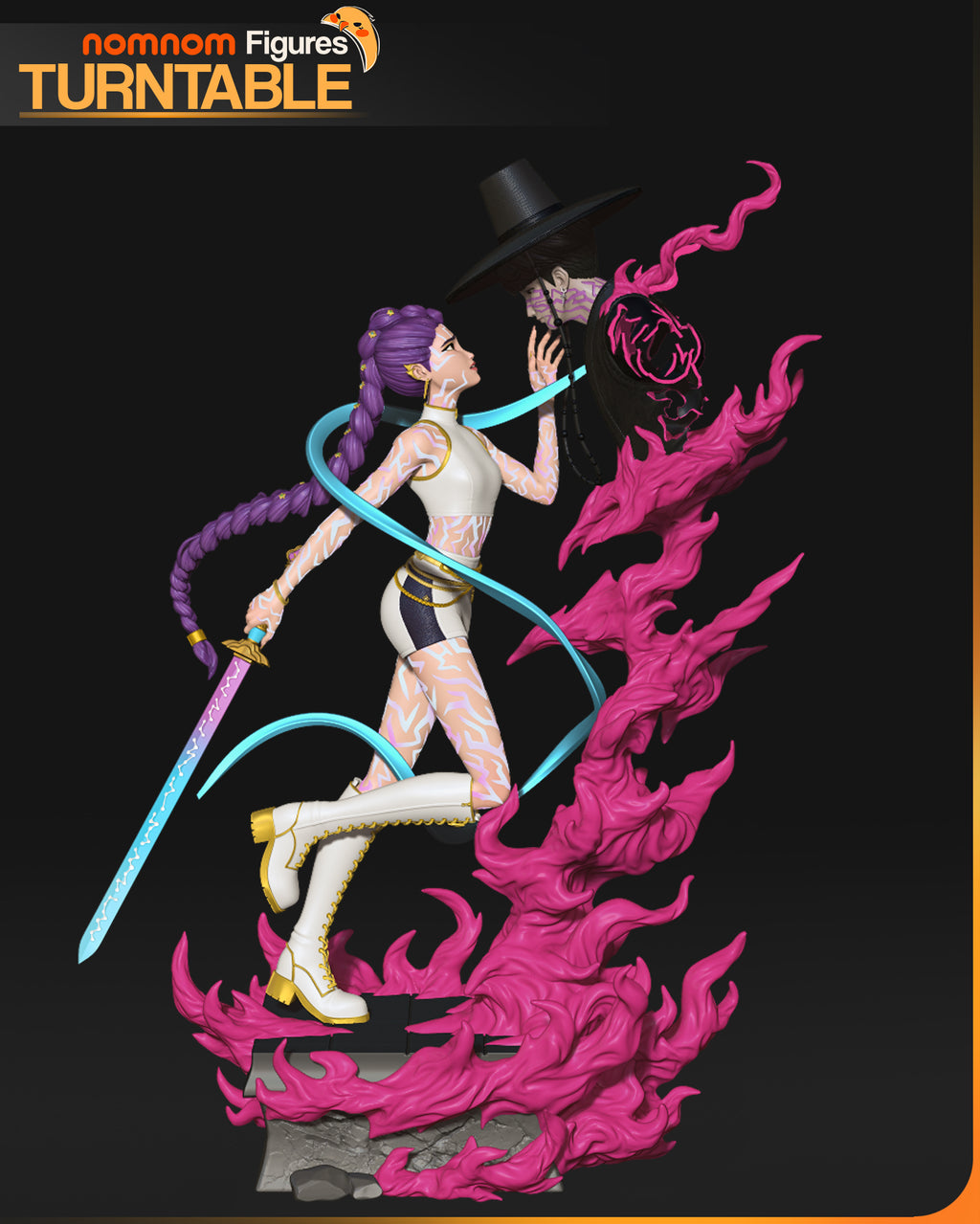 Rumi and Jinu - KPOP Demon Hunters | Custom Statue 3D printed figure