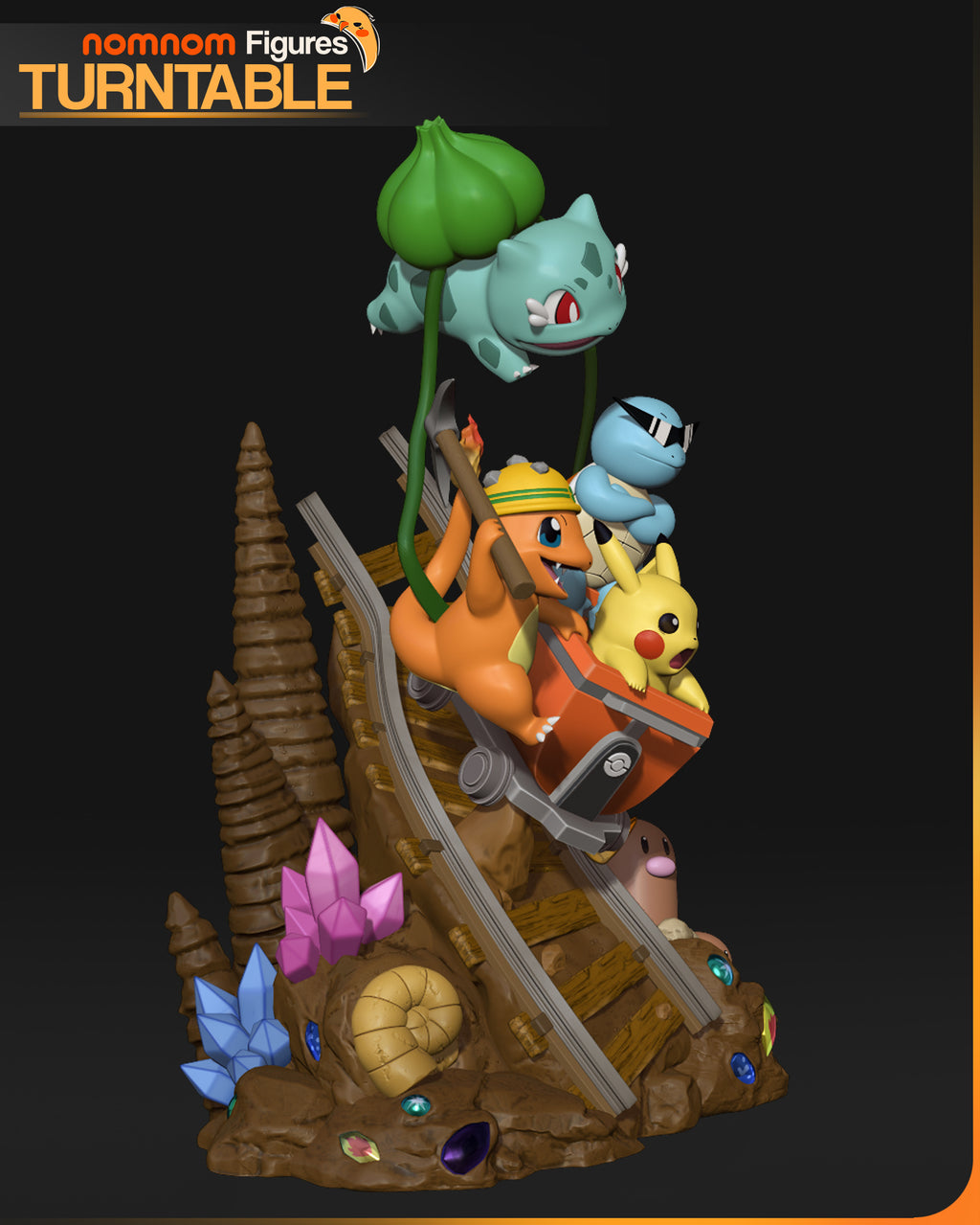 Pikachu Adventures - Pokemon | Custom Statue 3D printed figure