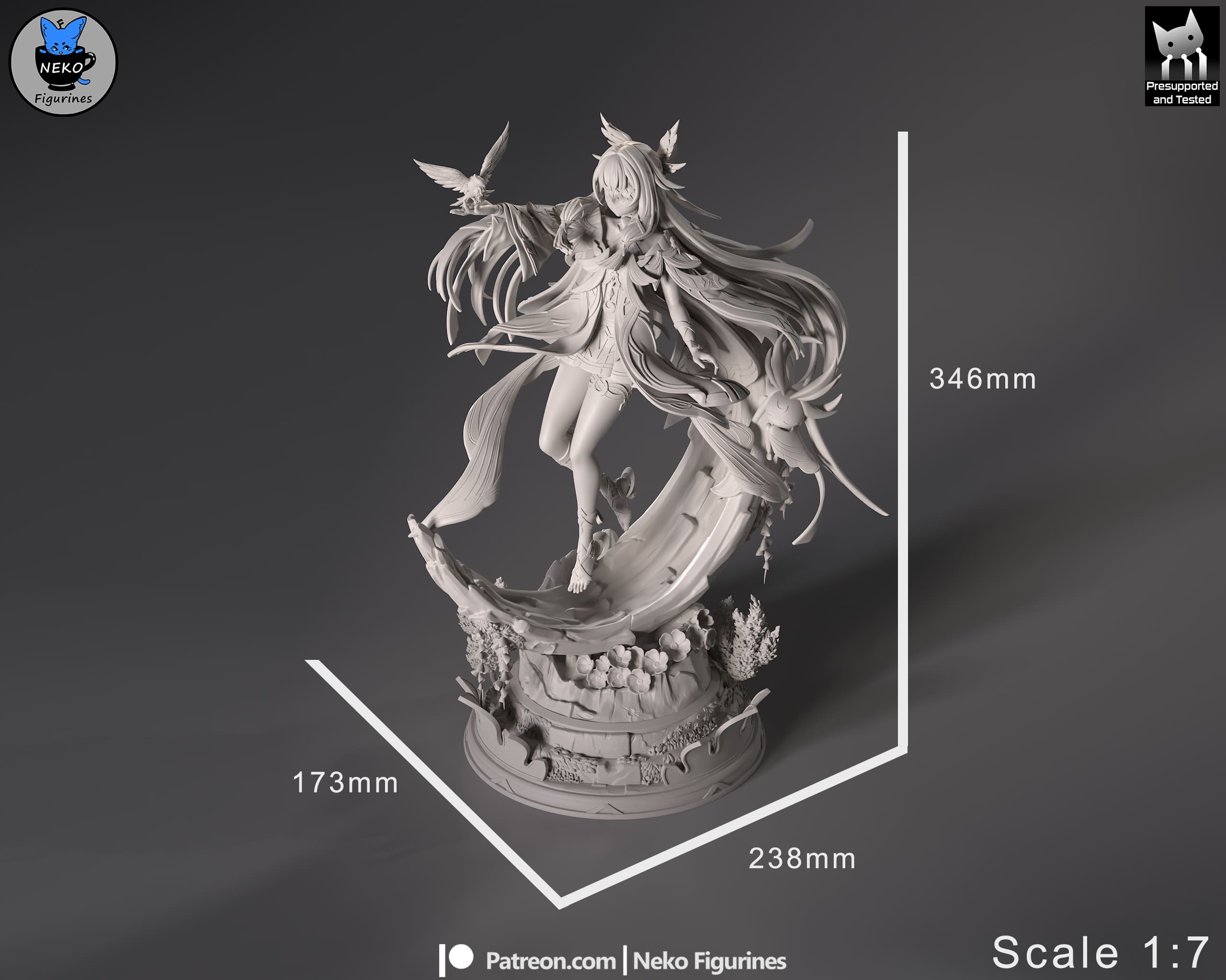 Columbina - Genshin Impact | Custom Statue 3D printed figure