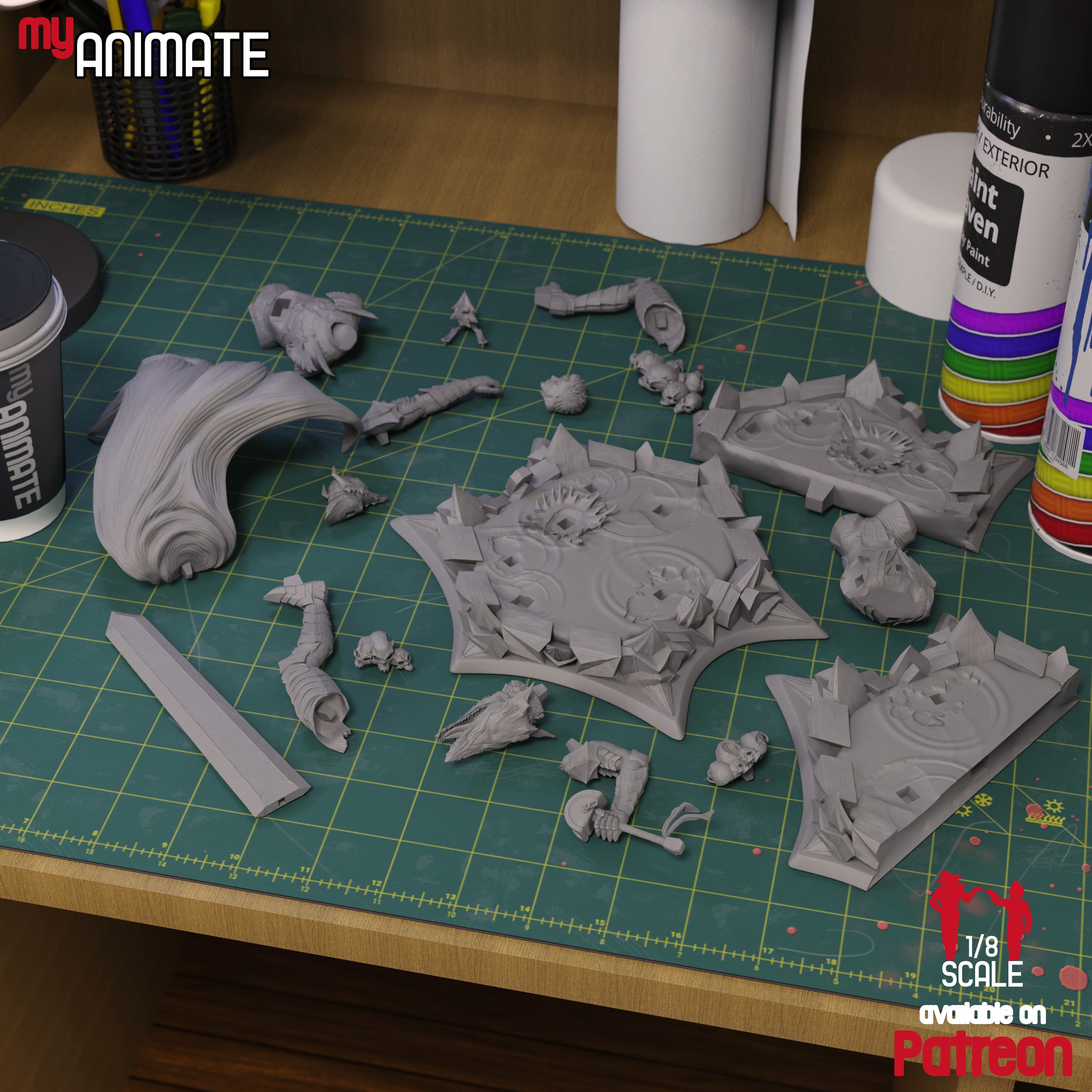 Guts Berserker Armor - Berserk | Custom Statue 3D printed figure