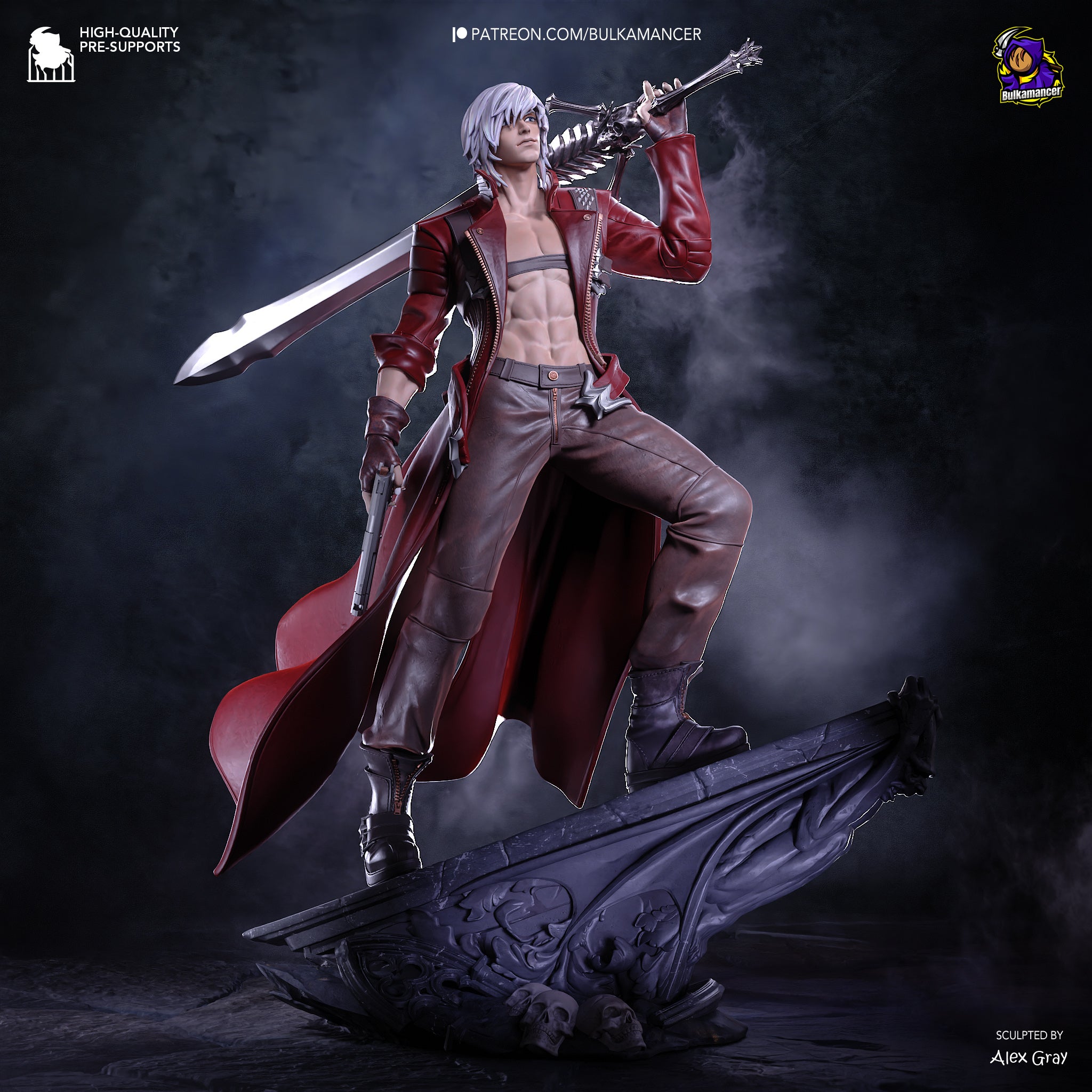 Dante - Devil May Cry 3 | Custom Statue 3D printed figure