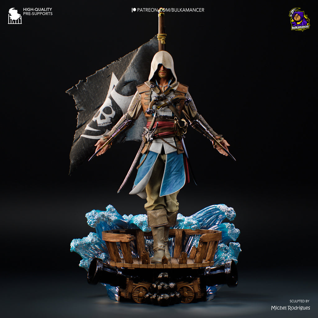 Eduard Kenway - Assinss Creed Black Flag | Custom Statue 3D printed figure