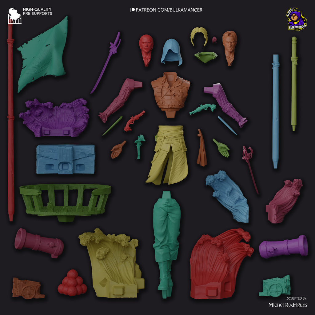 Eduard Kenway - Assinss Creed Black Flag | Custom Statue 3D printed figure