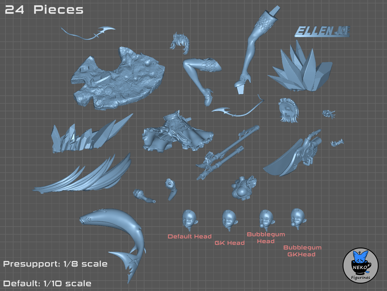 Ellen Joe - Zenless Zone Zero ZZZ | Custom Statue 3D printed figure