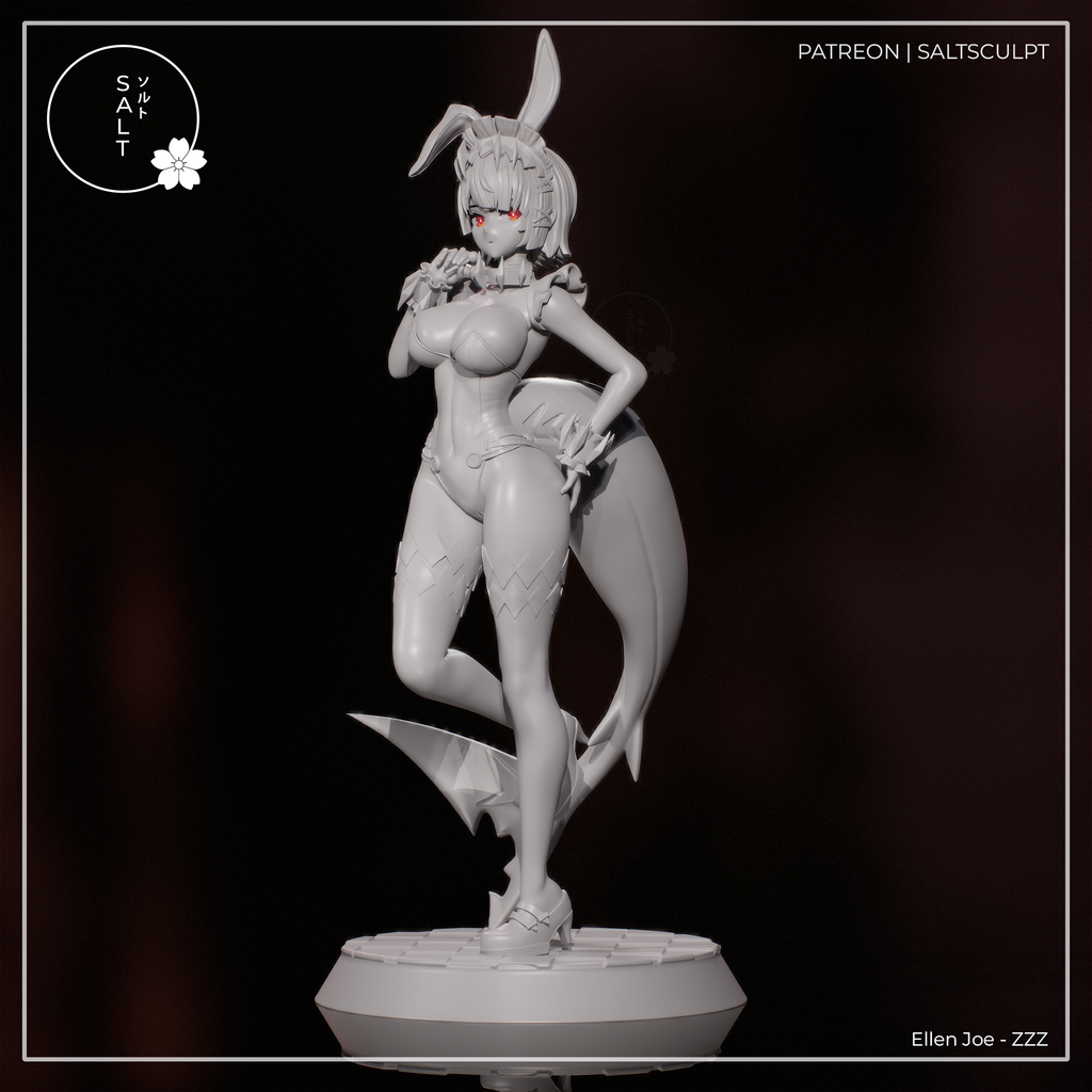 Ellen Bunny Girl Suit - Zenless Zone Zero ZZZ | Custom Statue 3D printed figure