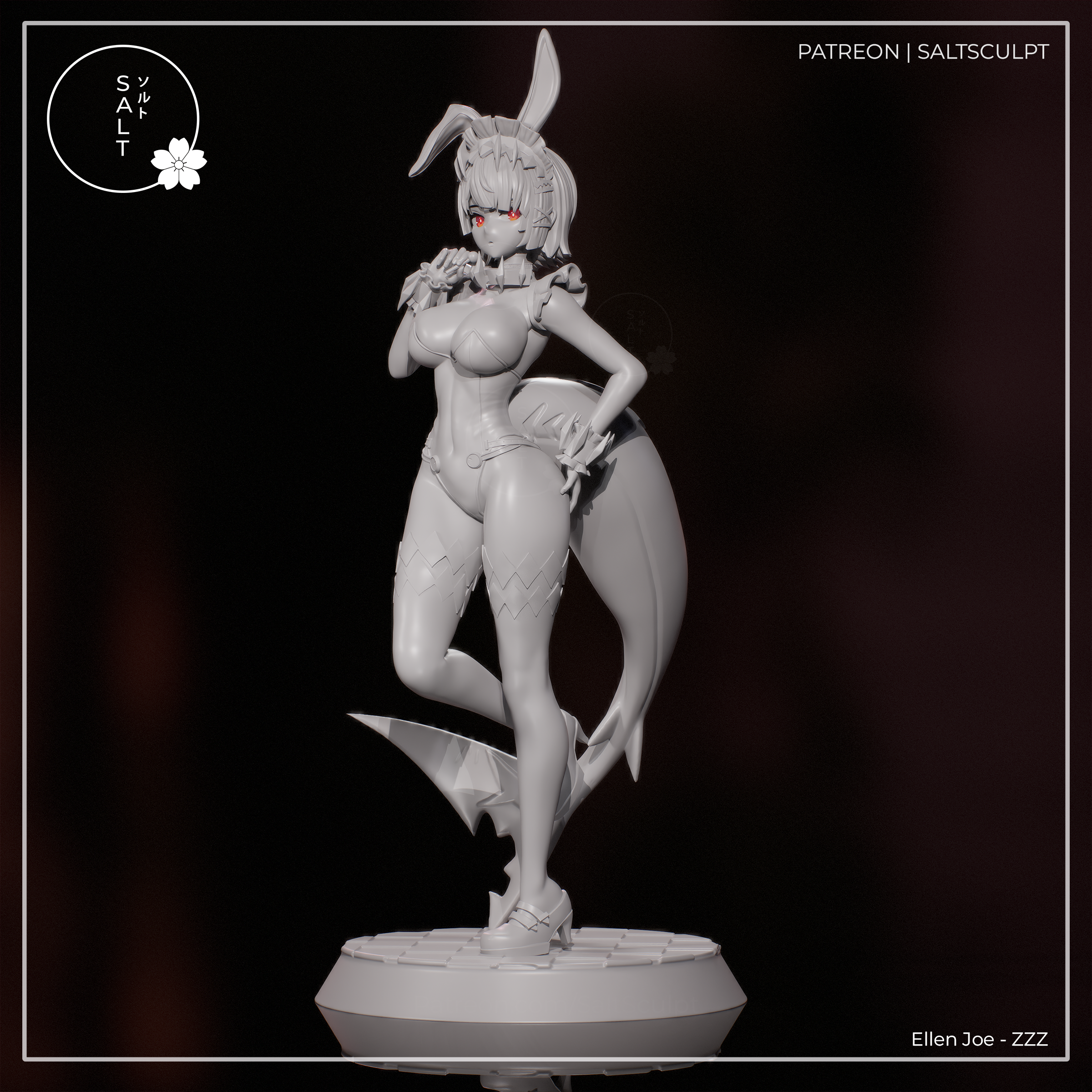 Ellen Bunny Girl Suit - Zenless Zone Zero ZZZ | Custom Statue 3D printed figure