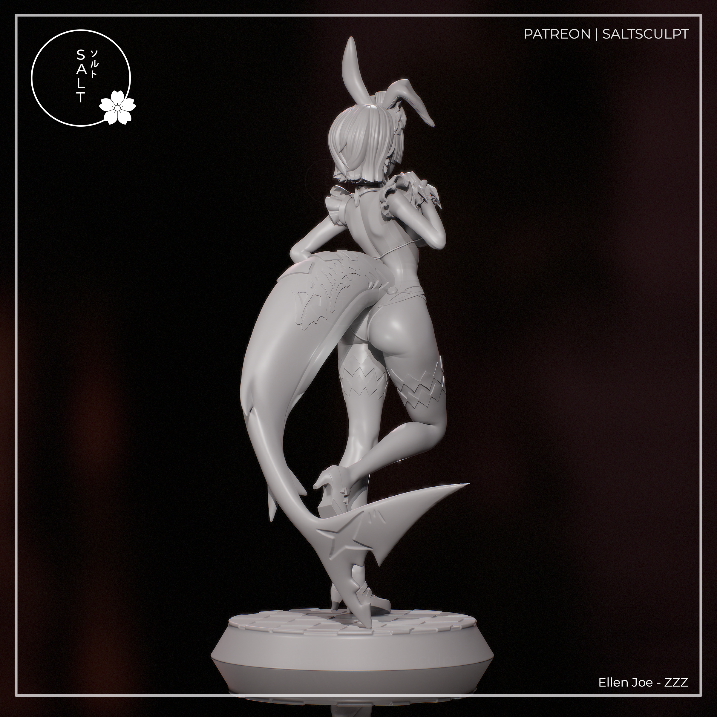 Ellen Bunny Girl Suit - Zenless Zone Zero ZZZ | Custom Statue 3D printed figure