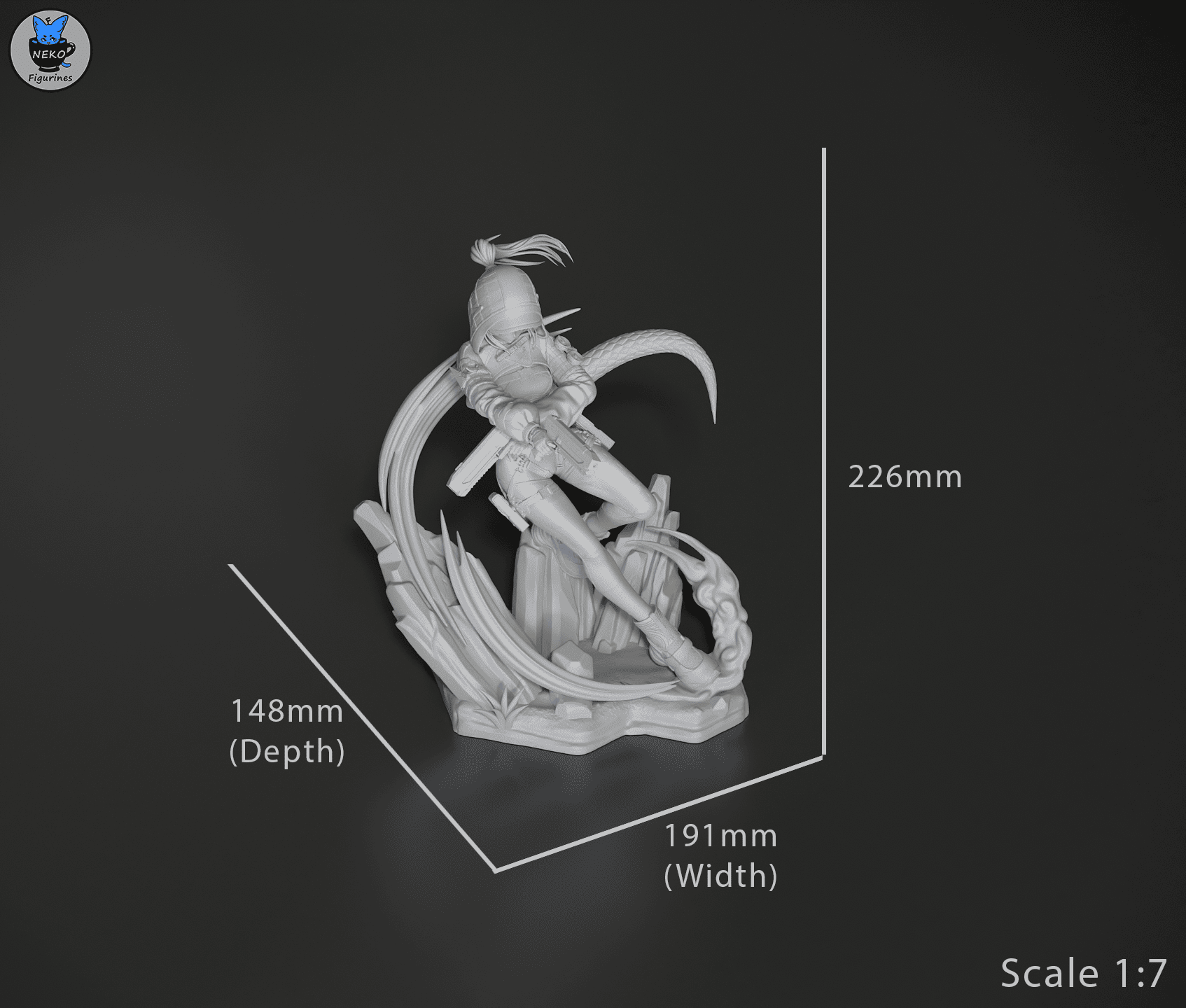 Fluorite - Arknights Endfield | Custom Statue 3D printed figure