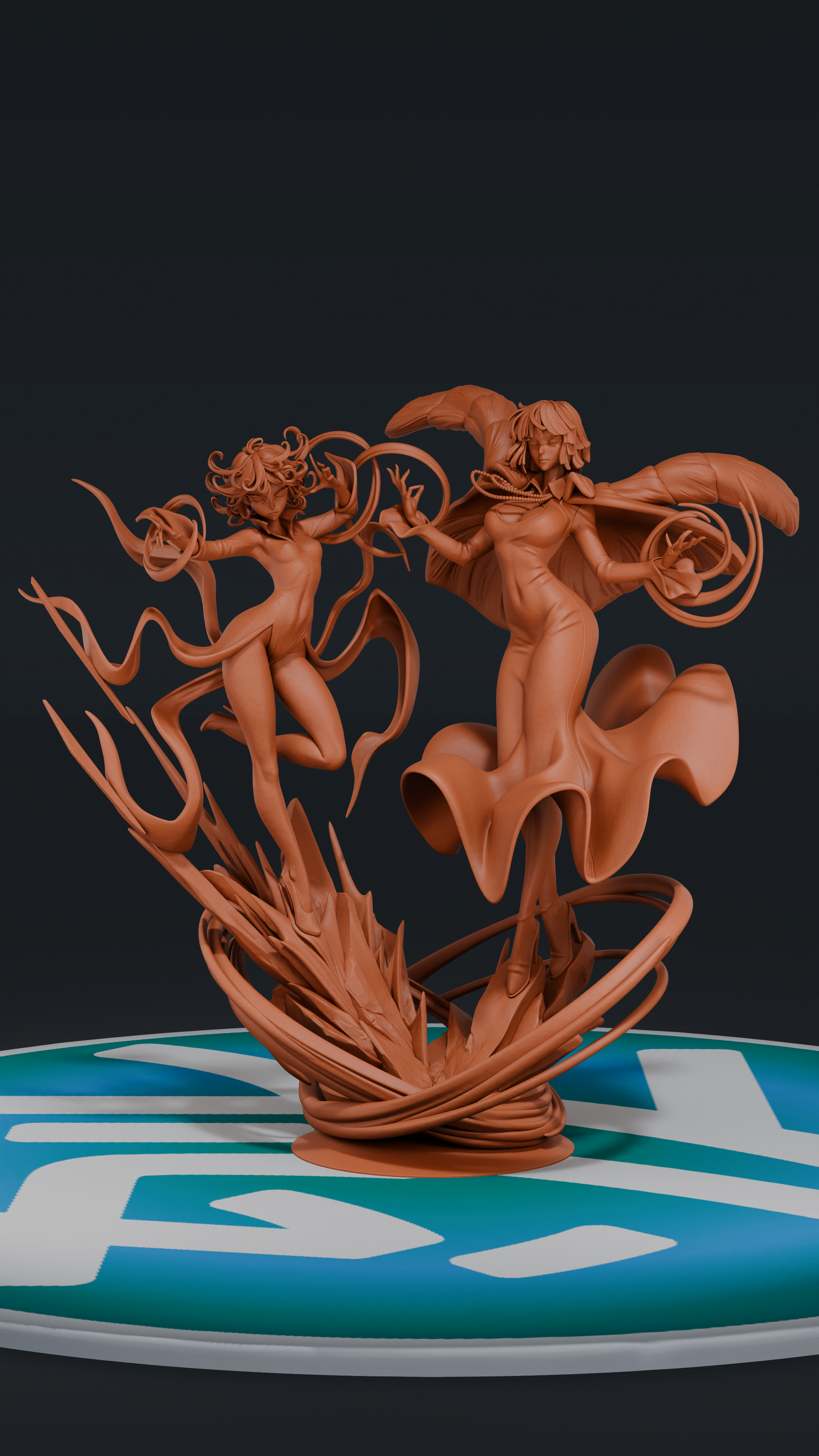 Fubuki and Tatsumaki - One Punch Man | Custom Statue 3D printed figure