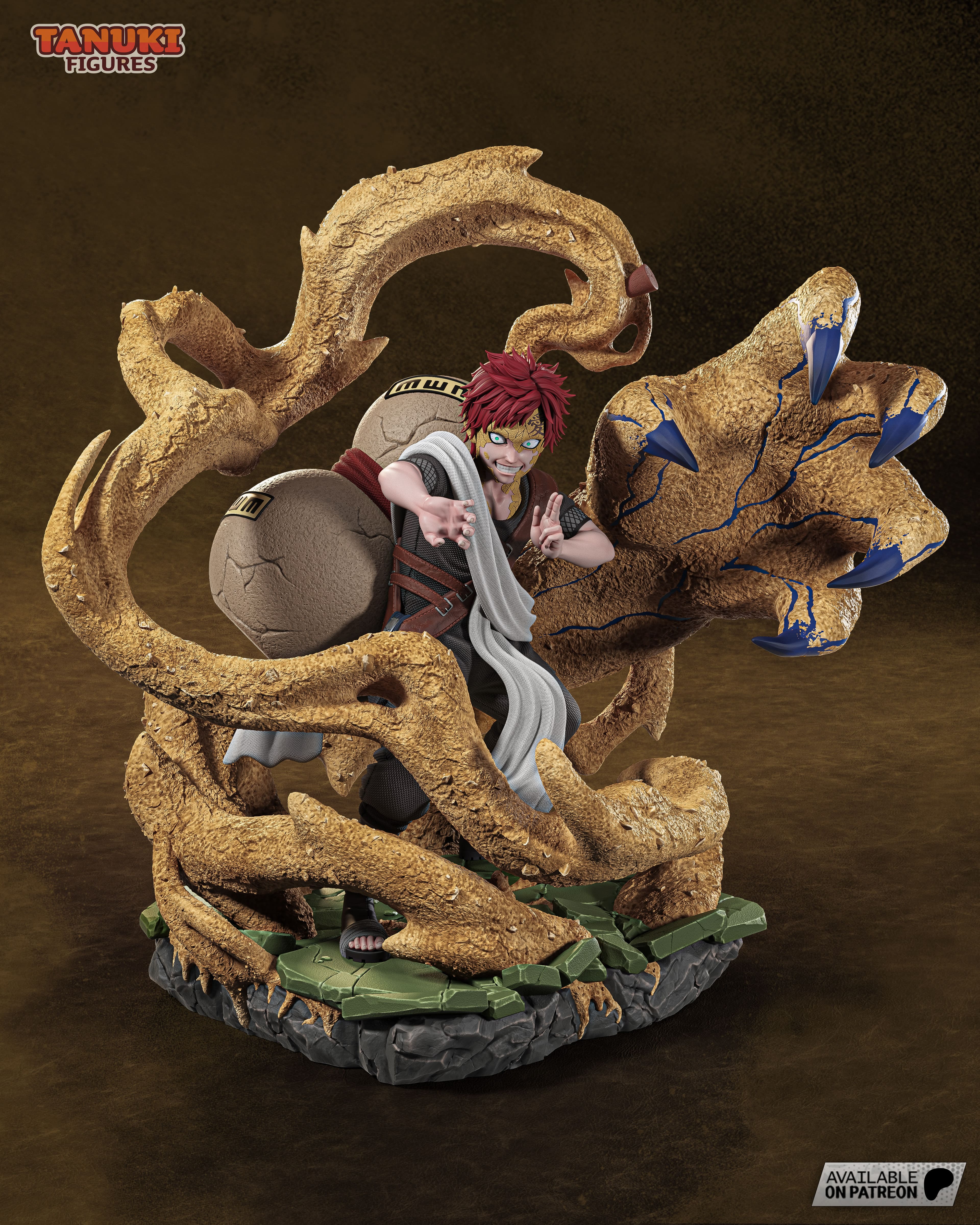 Gaara - Naruto | Custom Statue 3D printed figure