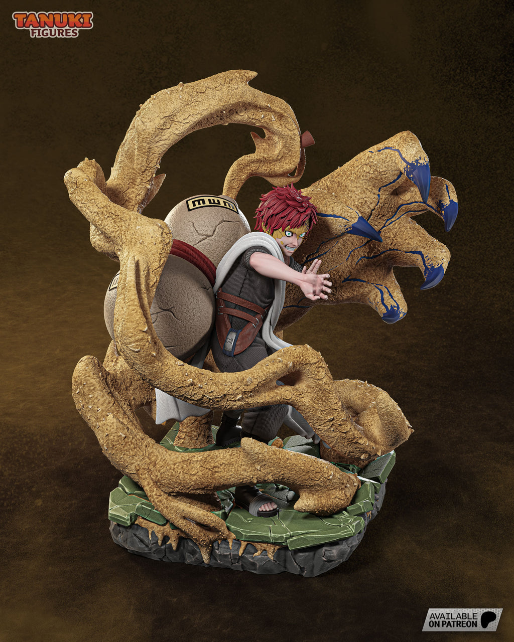 Gaara - Naruto | Custom Statue 3D printed figure