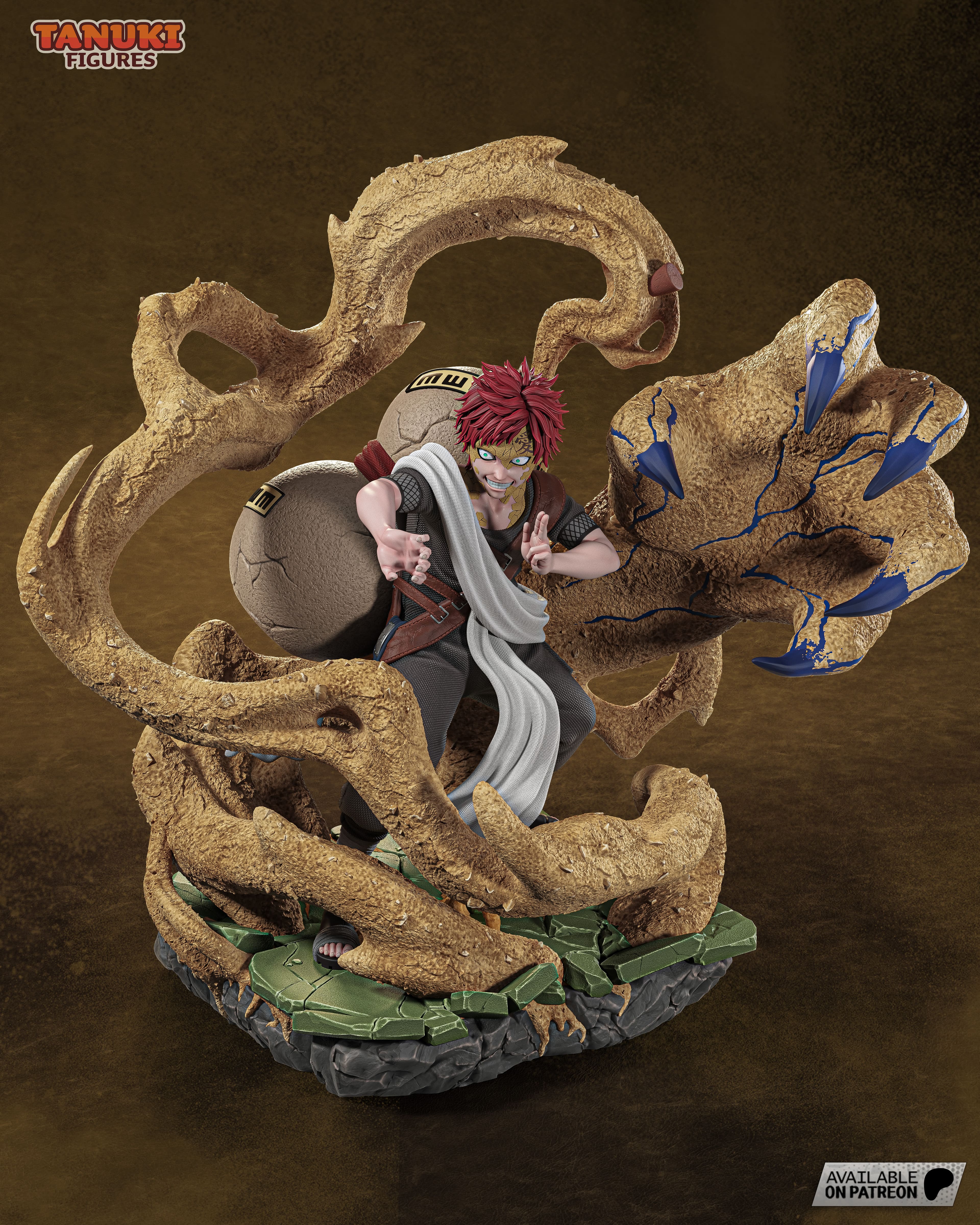 Gaara - Naruto | Custom Statue 3D printed figure