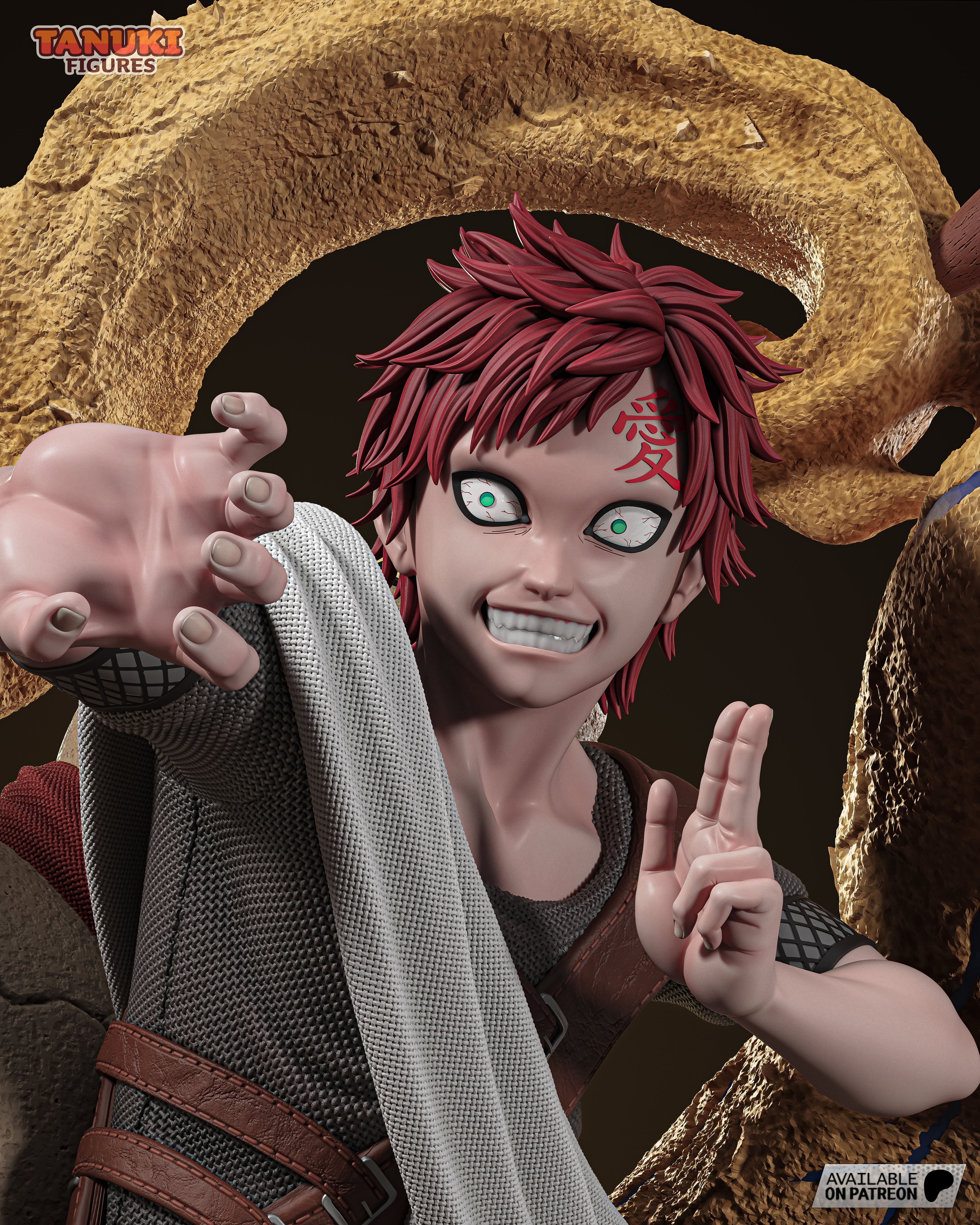 Gaara - Naruto | Custom Statue 3D printed figure