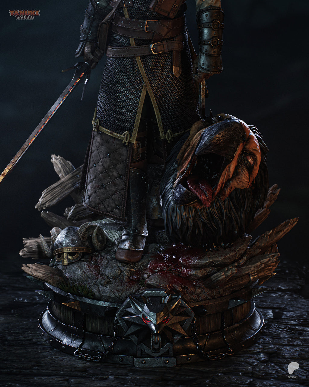 Geralt - The Witcher | Custom Statue 3D printed figure