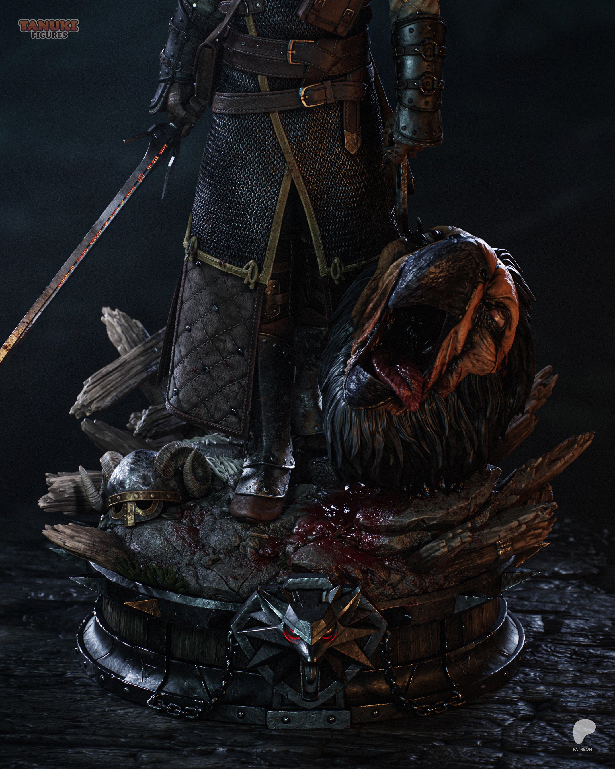 Geralt - The Witcher | Custom Statue 3D printed figure