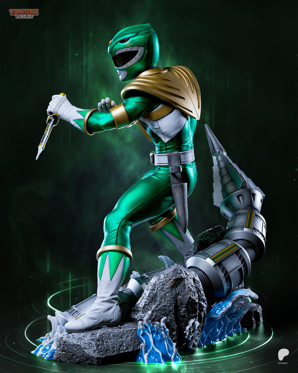 Green Ranger - Power Rangers | Custom Statue 3D printed figure