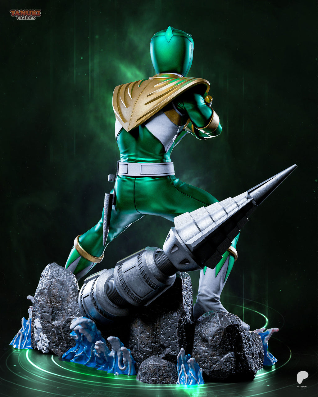 Green Ranger - Power Rangers | Custom Statue 3D printed figure