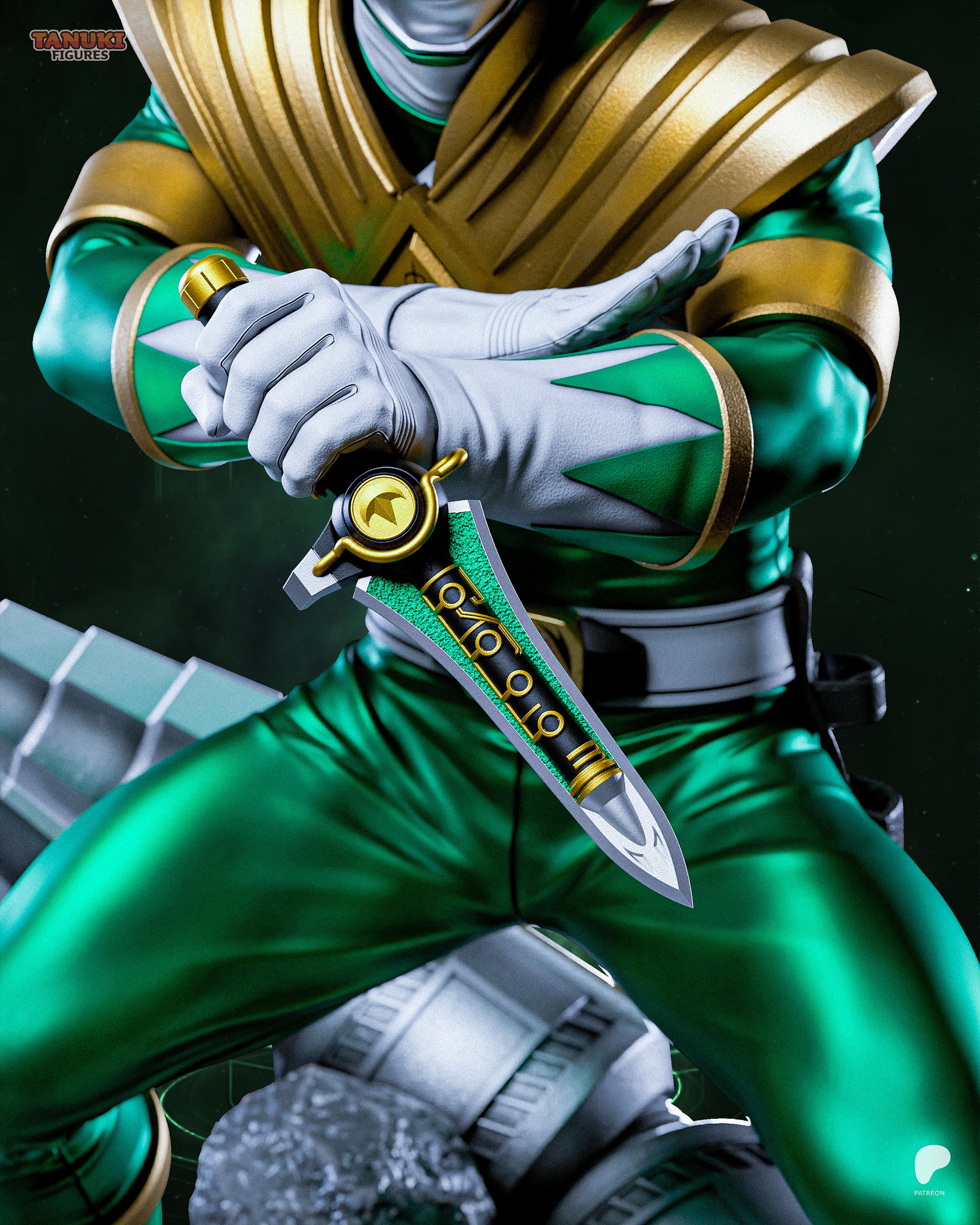 Green Ranger - Power Rangers | Custom Statue 3D printed figure