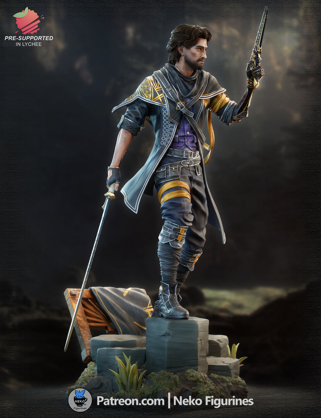 Gustave - Expedition 33 | Custom Statue 3D printed figure