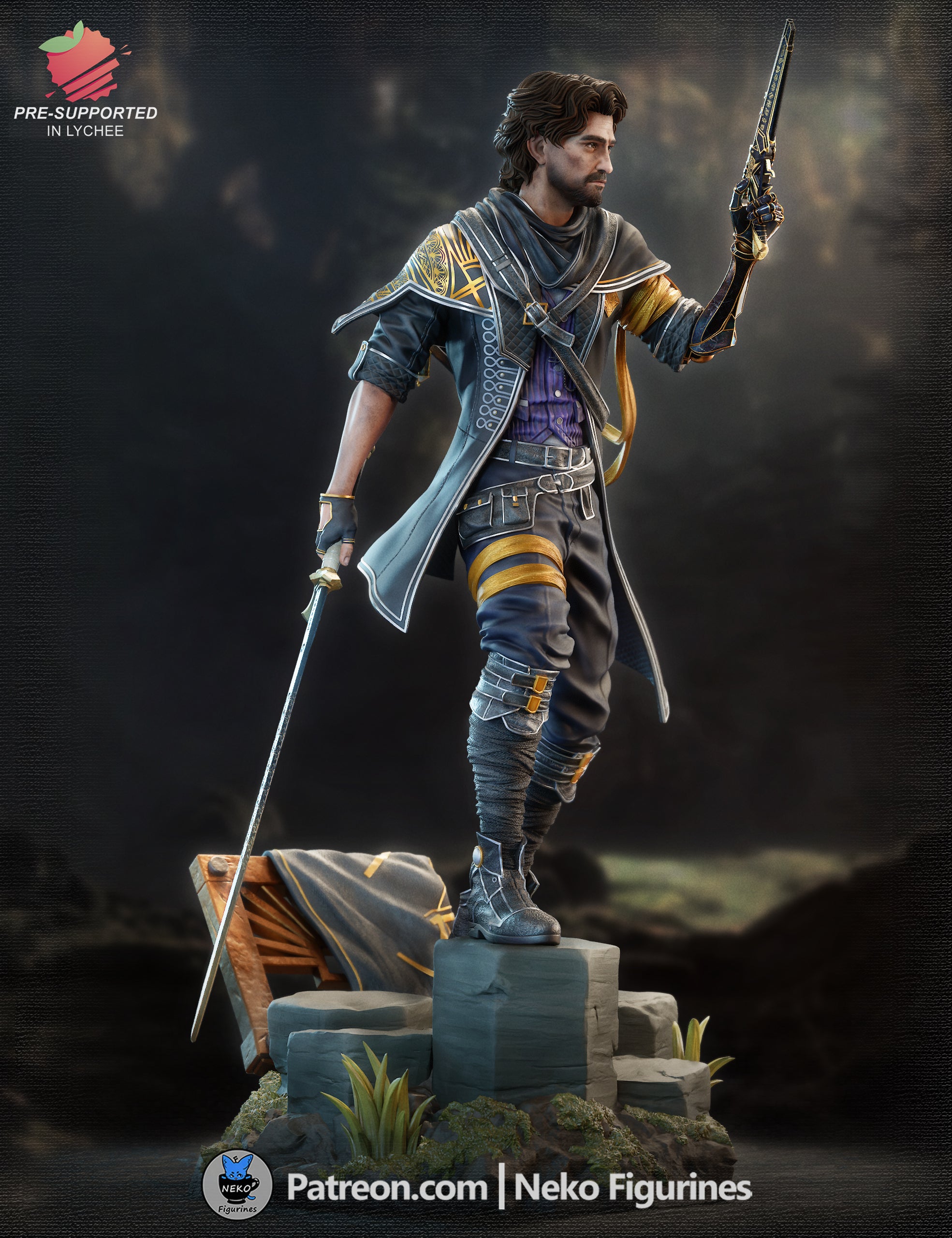 Gustave - Expedition 33 | Custom Statue 3D printed figure