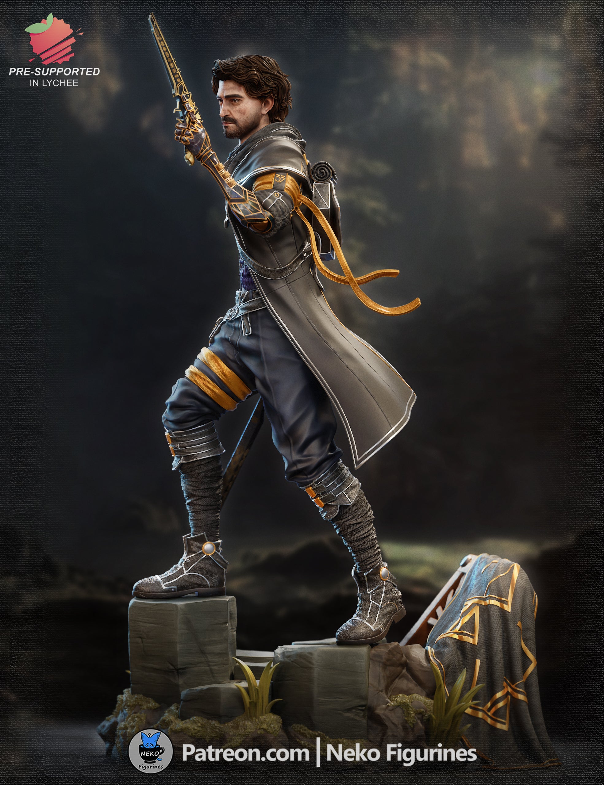 Gustave - Expedition 33 | Custom Statue 3D printed figure