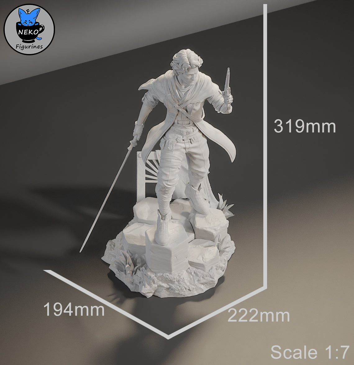 Gustave - Expedition 33 | Custom Statue 3D printed figure