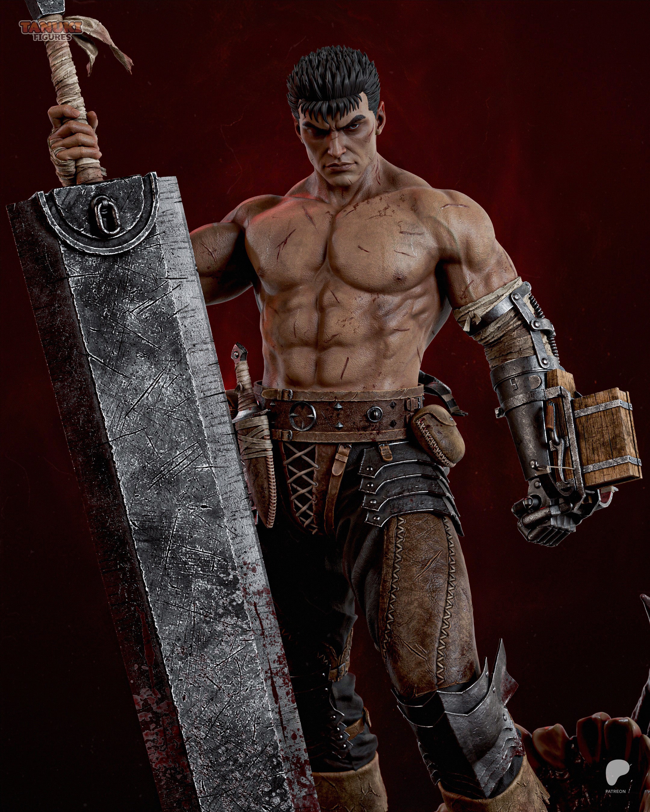 Guts - Berserk | Custom Statue 3D printed figure