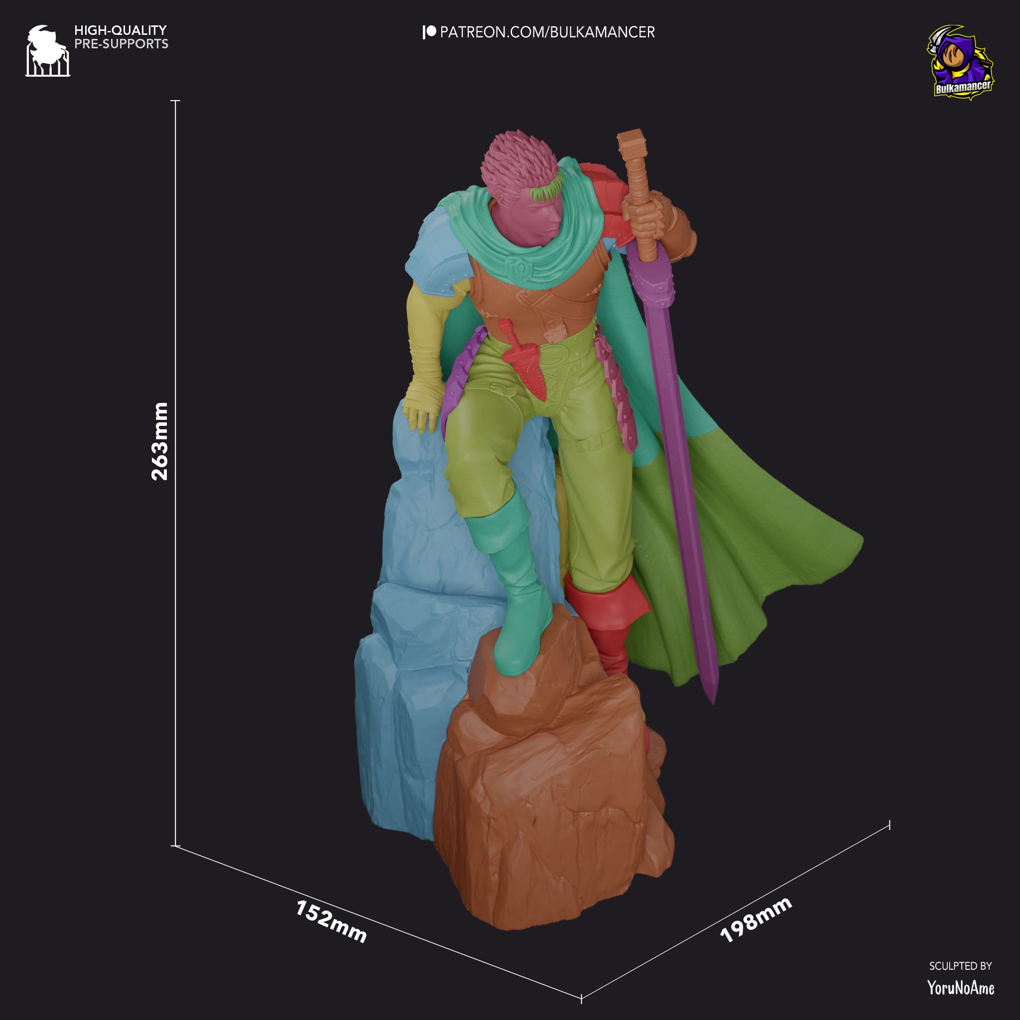 Guts (The Golden Age Arc) - Berserk | Custom Statue 3D printed figure