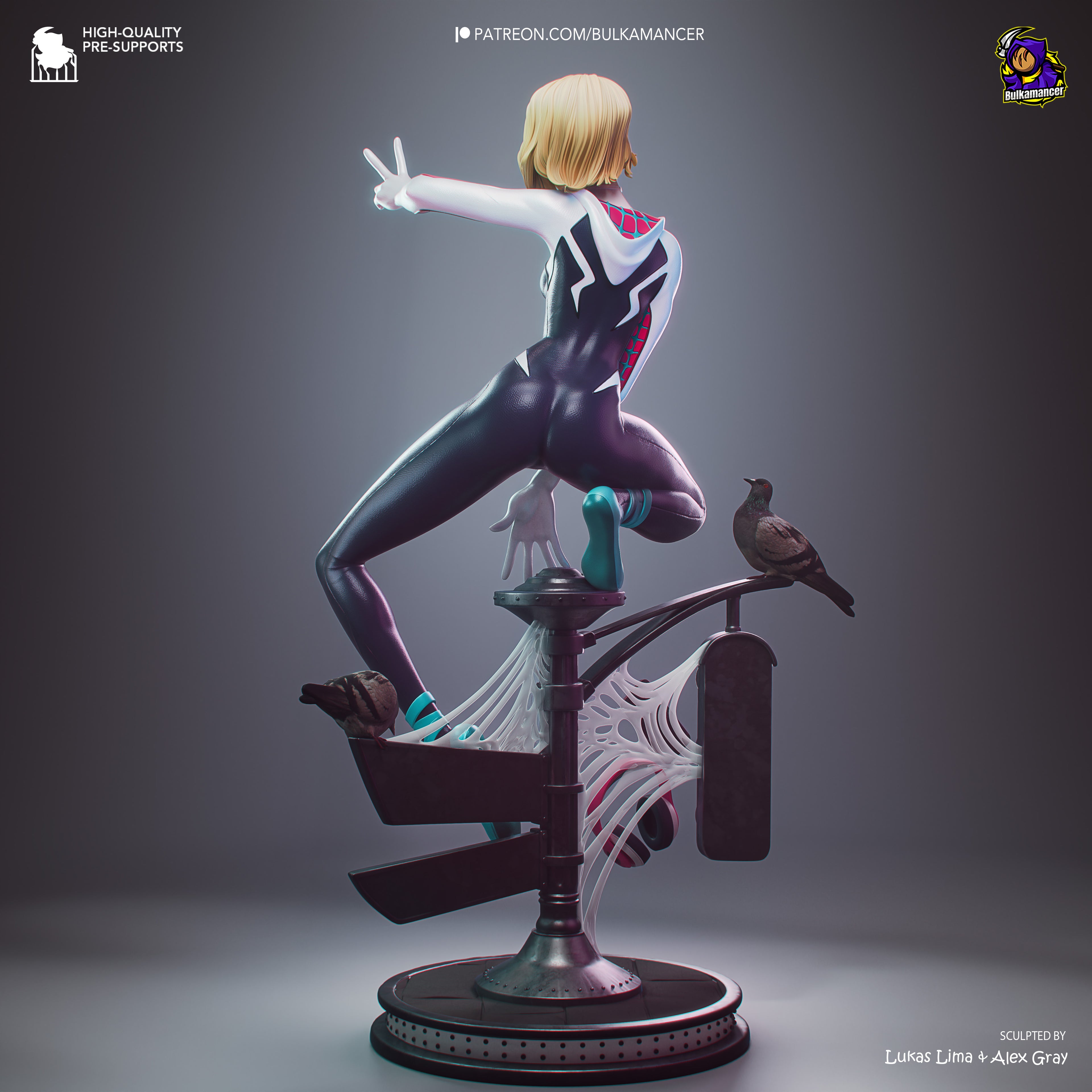 Spider-Gwen - Spider-Man | Custom Statue 3D printed figure