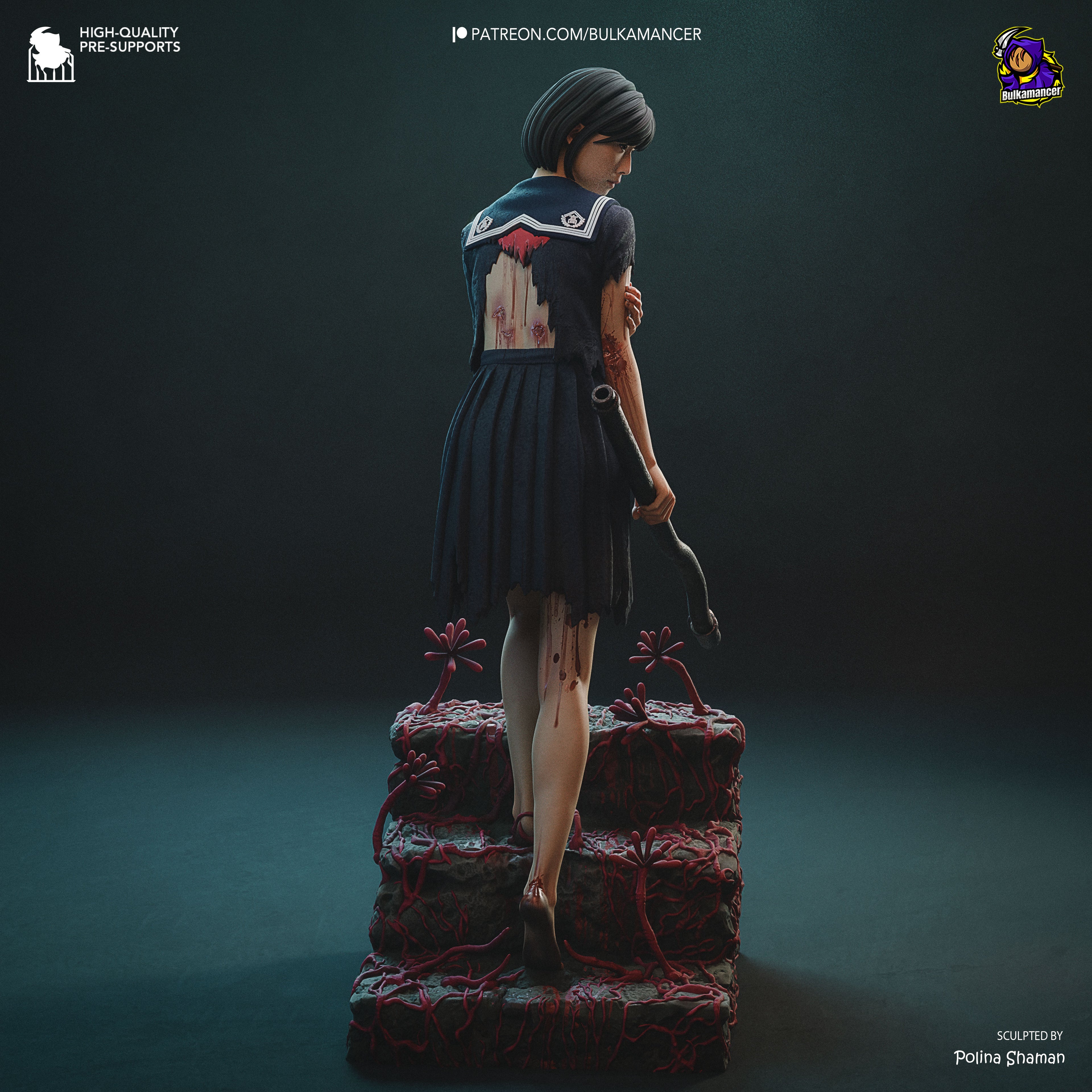 Hinako - Silent Hill F | Custom Statue 3D printed figure