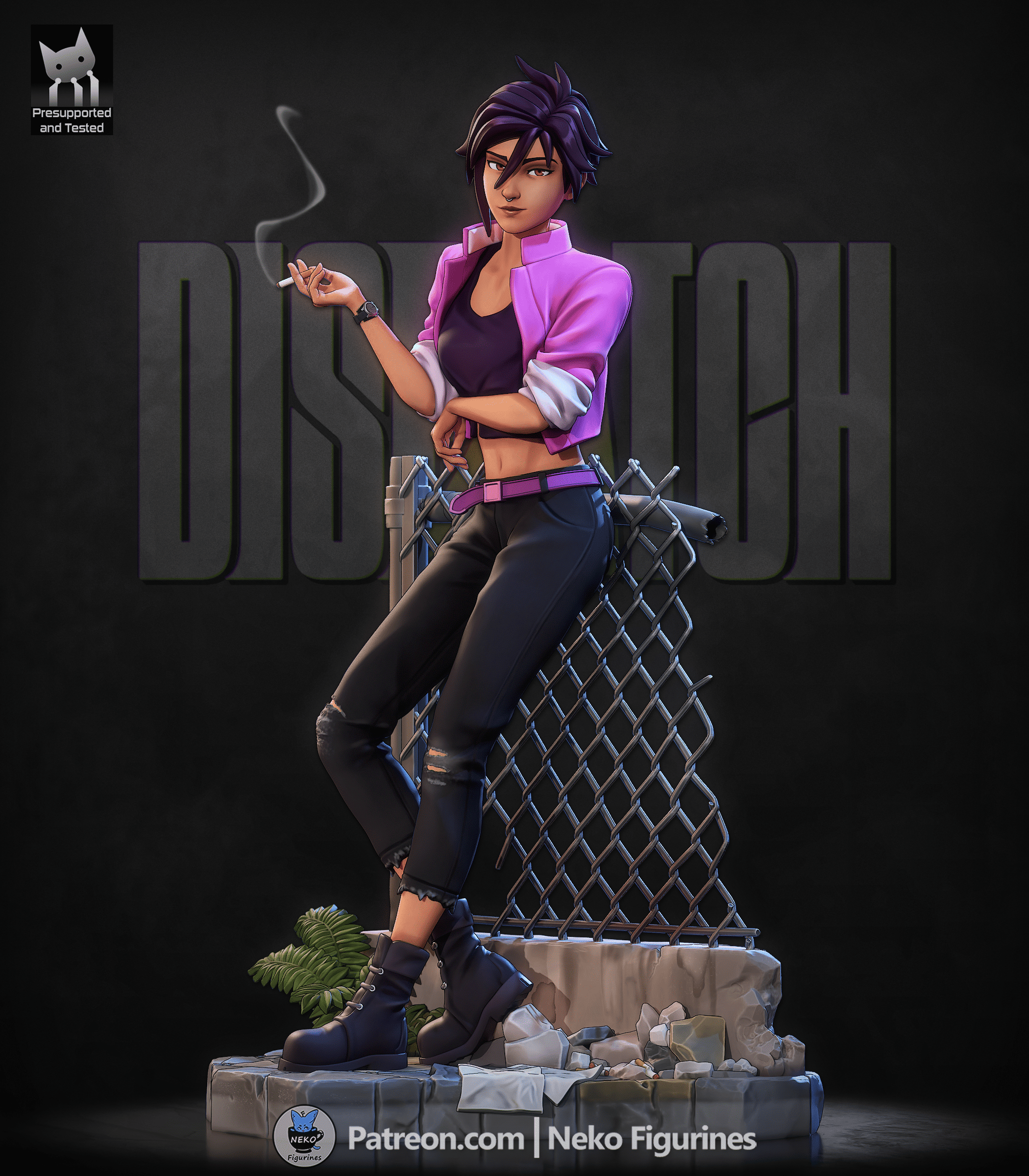 Invisigal - Dispatch | Custom Statue 3D printed figure