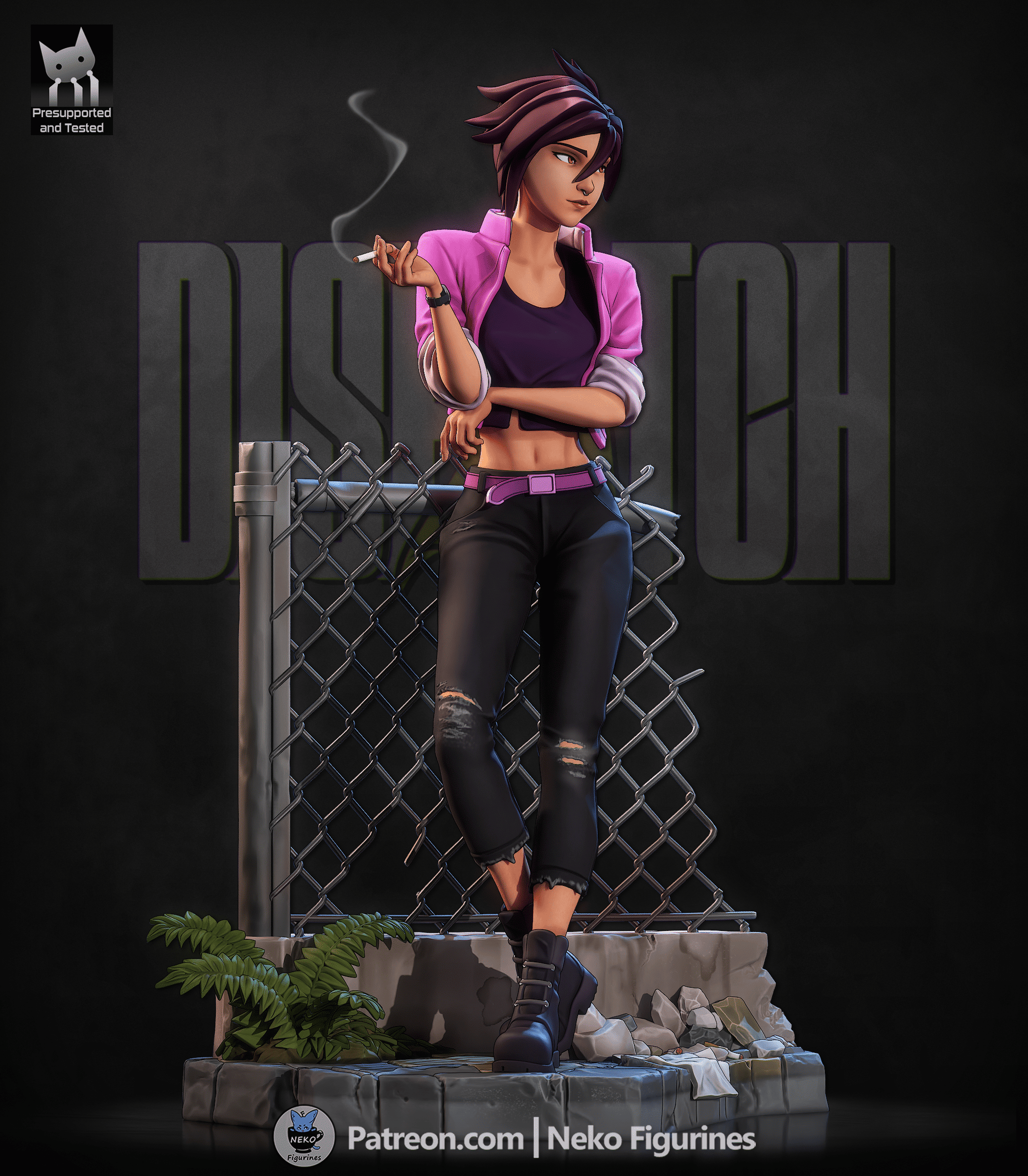 Invisigal - Dispatch | Custom Statue 3D printed figure